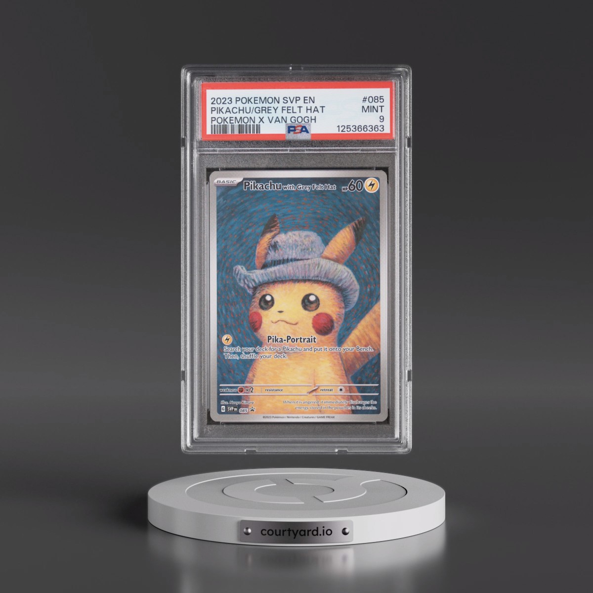 2023 Pokémon Svp EN-SV Black Star Promo #085 Pikachu With Grey Felt Hat - Pokemon X Van Gogh (PSA 9 MINT)