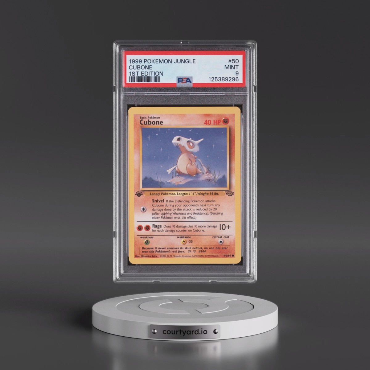 1999 Pokémon Jungle #50 Cubone - 1st Edition (PSA 9 MINT)