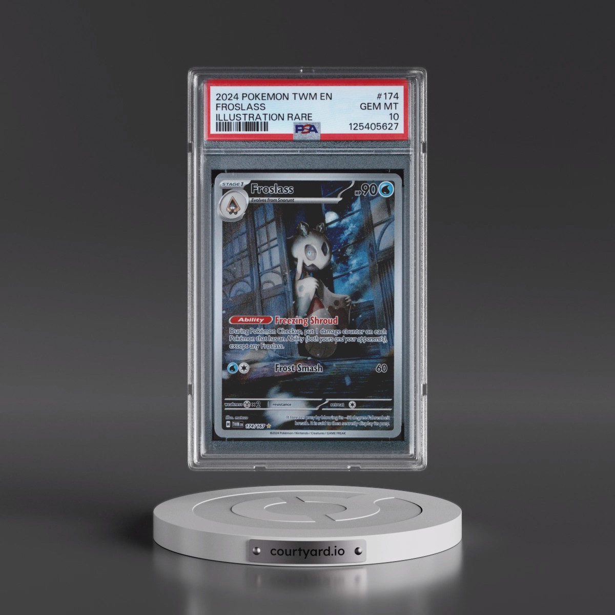 2024 Pokémon Twm EN-Twilight Masquerade #174 Froslass - Illustration Rare (PSA 10 GEM MINT)