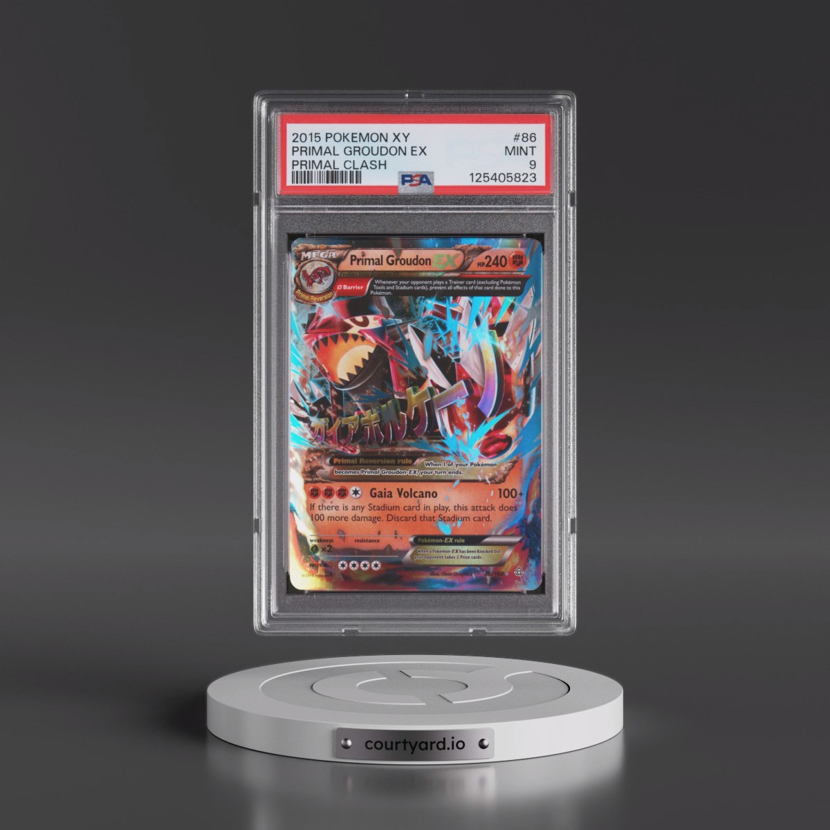 2015 Pokémon XY Primal Clash #86 Primal Groudon EX - Holo (PSA 9 MINT)