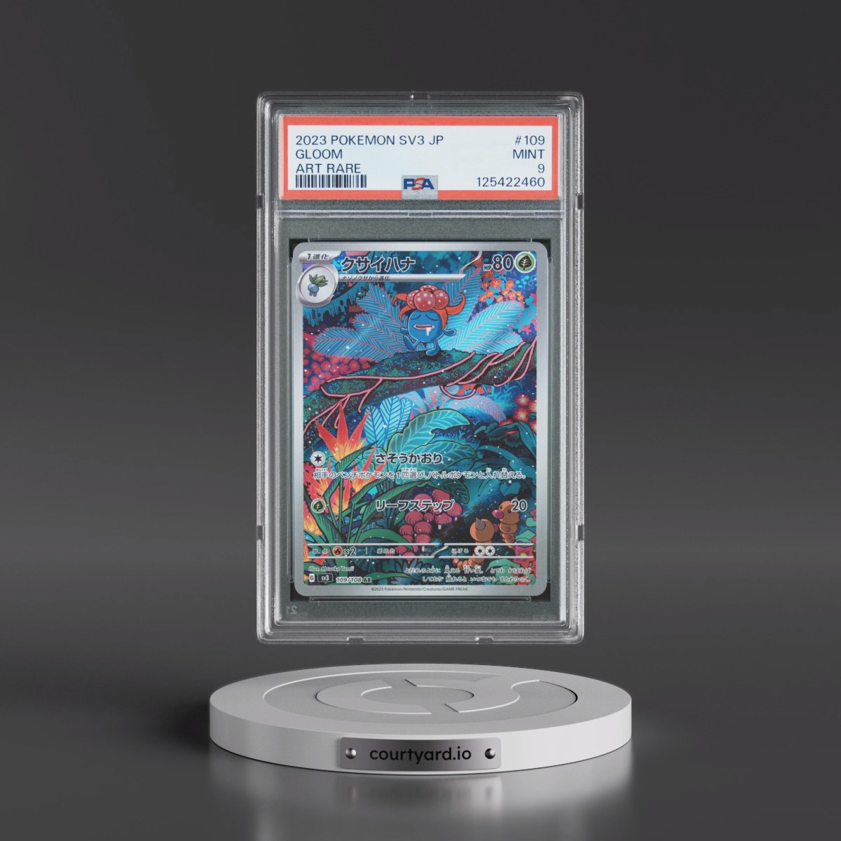 2023 Pokémon SV3-Ruler of the Black Flame #109 Gloom - Art Rare (PSA 9 MINT)