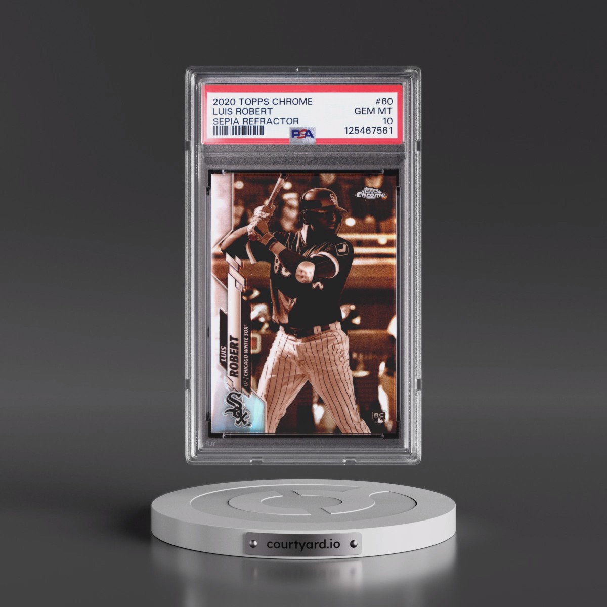 2020 Topps Chrome #60 Luis Robert - Sepia Refractor (PSA 10 GEM MINT)