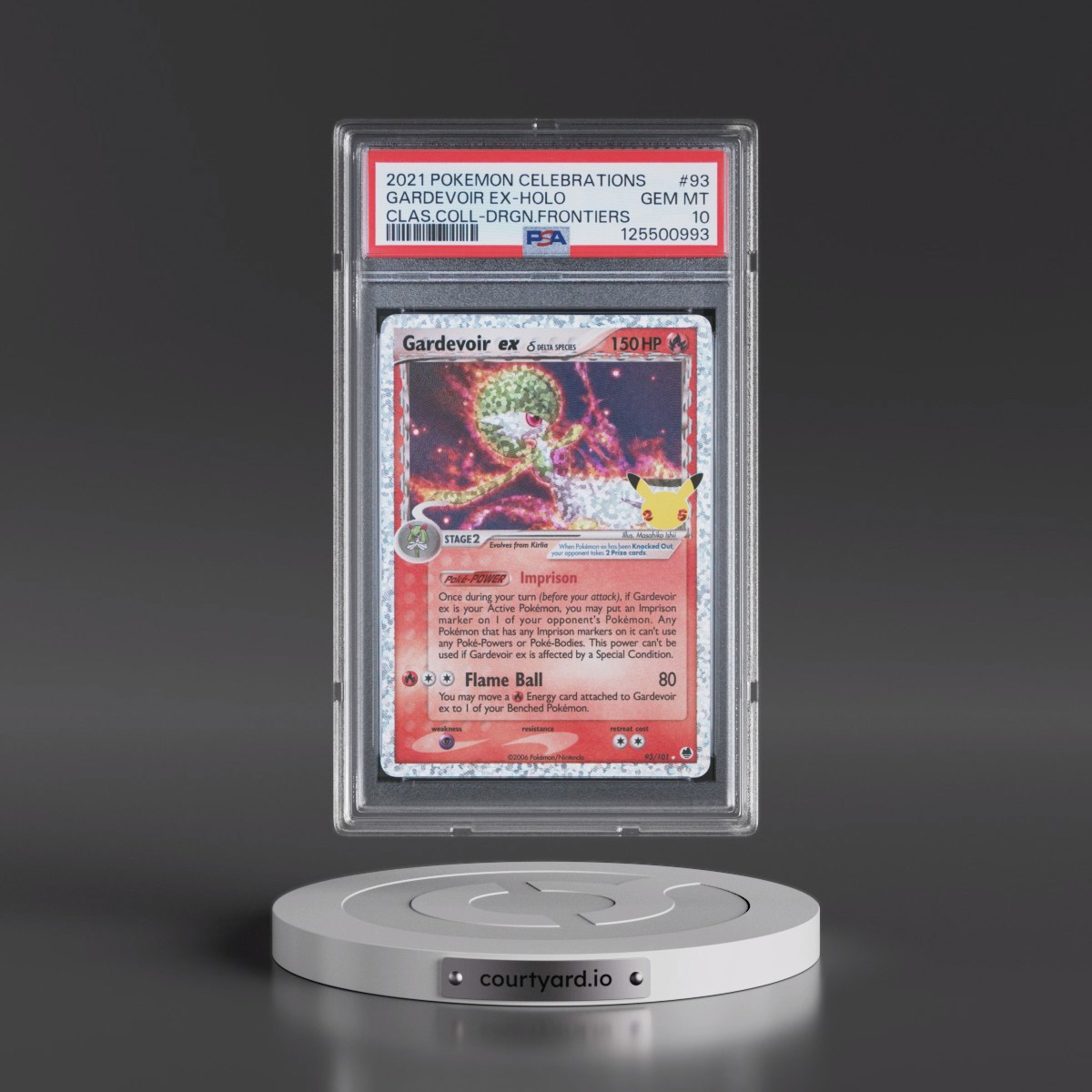 2021 Pokémon Celebrations Classic Collection #93 Gardevoir EX - Holo Holo (PSA 10 GEM MINT)