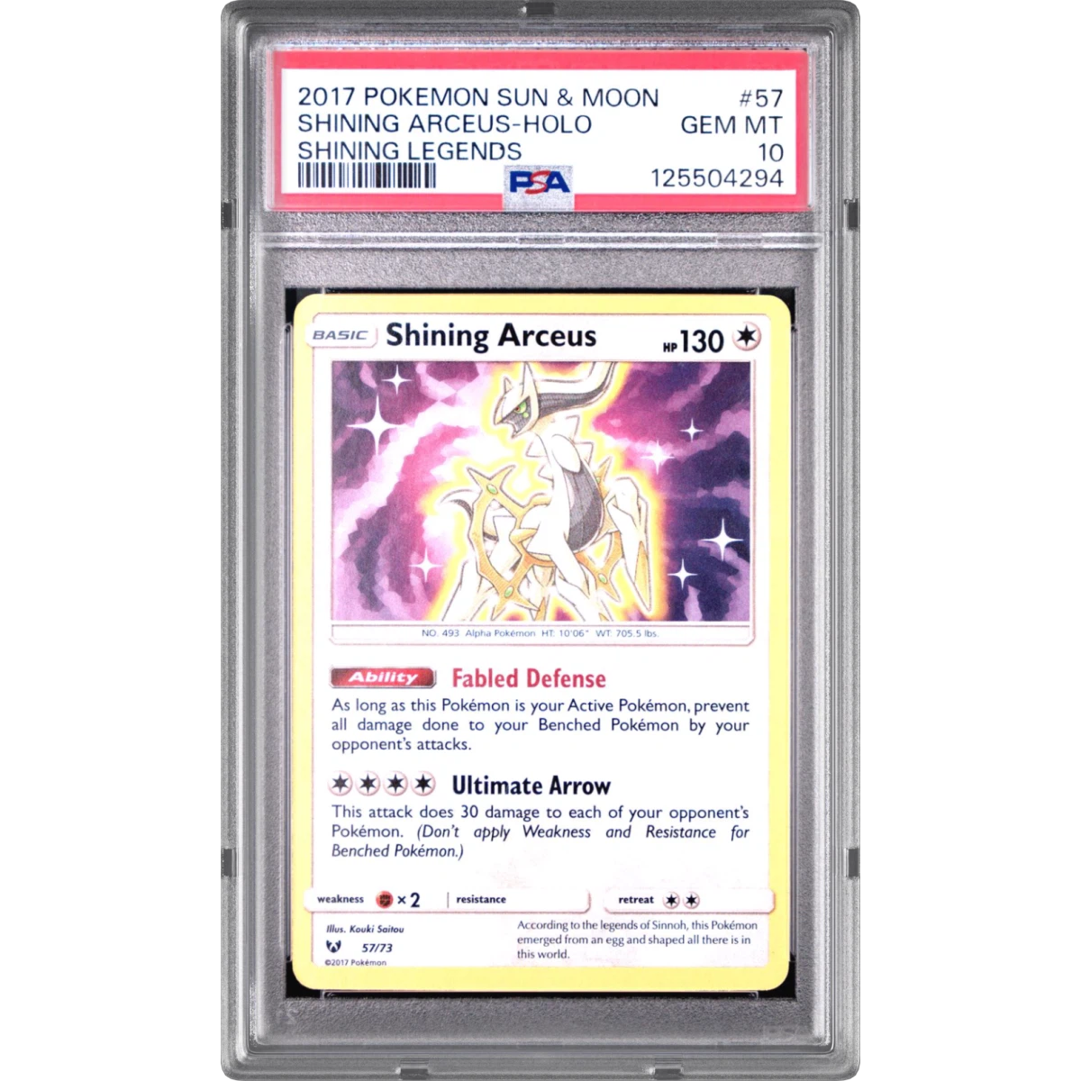 Shining Arceus card artwork