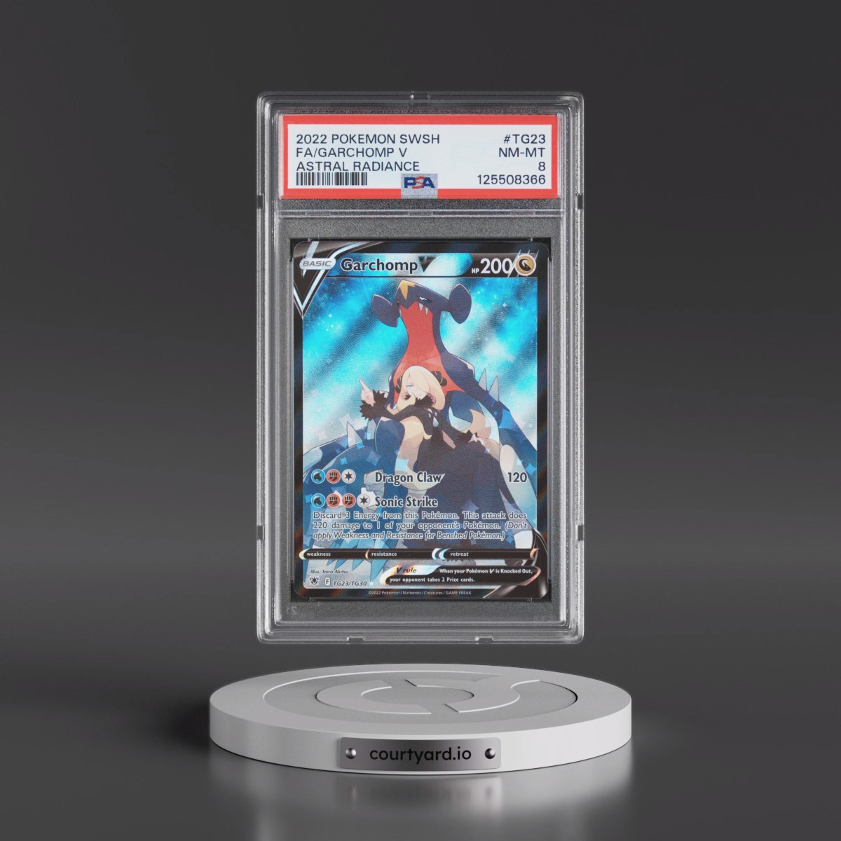 2022 Pokémon Sword & Shield Astral Radiance #TG23 Garchomp V - Holo Full Art (PSA 8 NM-MT)