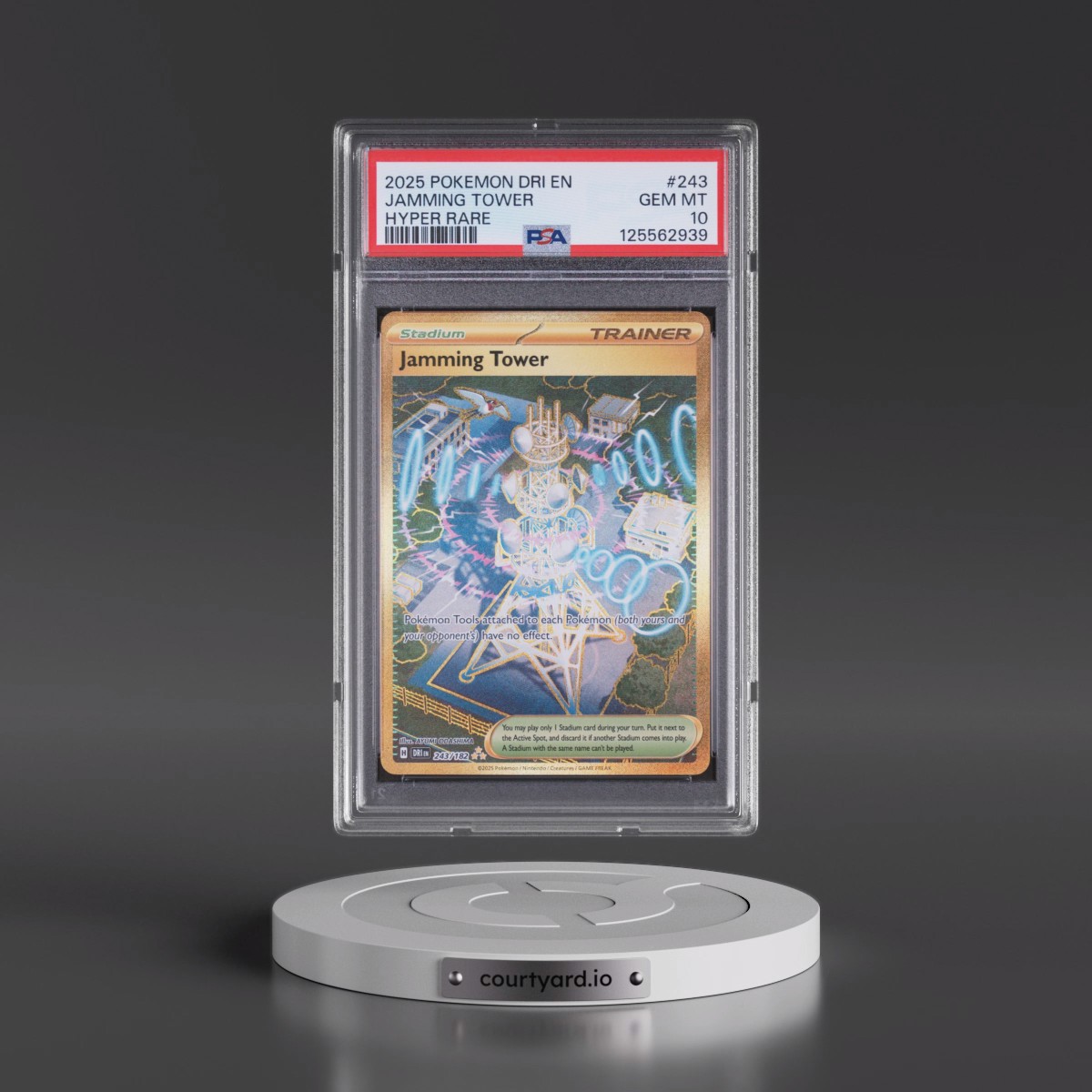 2025 Pokémon Dri EN-Destined Rivals #243 Jamming Tower - Hyper Rare (PSA 10 GEM MINT)