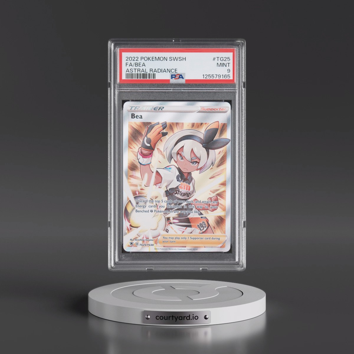 2022 Pokémon Sword & Shield Astral Radiance #TG25 Bea - Full Art (PSA 9 MINT)