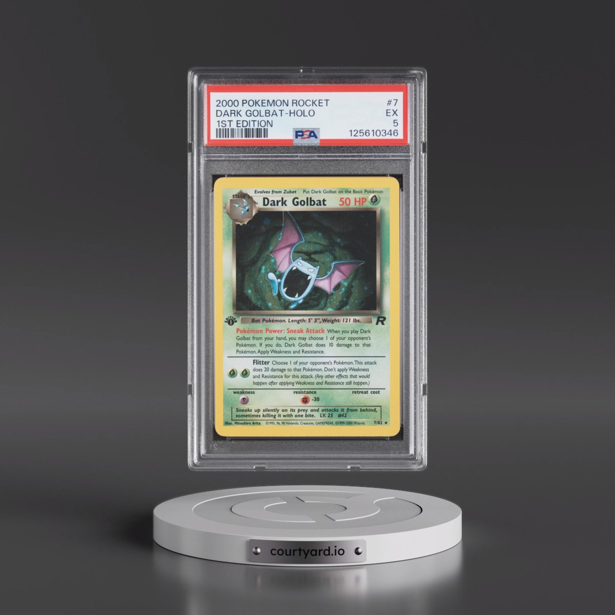 2000 Pokémon Rocket #7 Dark Golbat - 1st Edition Holo (PSA 5 EX)