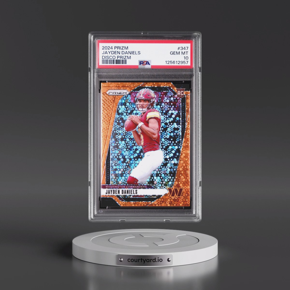 2024 Panini Prizm #347 Jayden Daniels - Disco Prizm (PSA 10 GEM MINT)