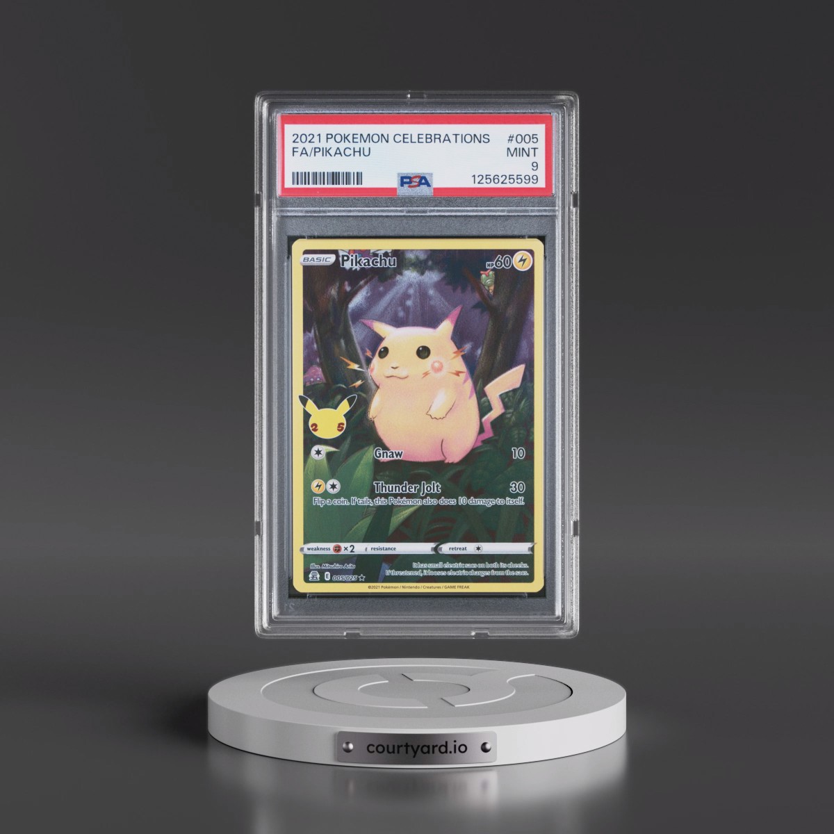 2021 Pokémon Celebrations #005 Pikachu - Full Art (PSA 9 MINT)