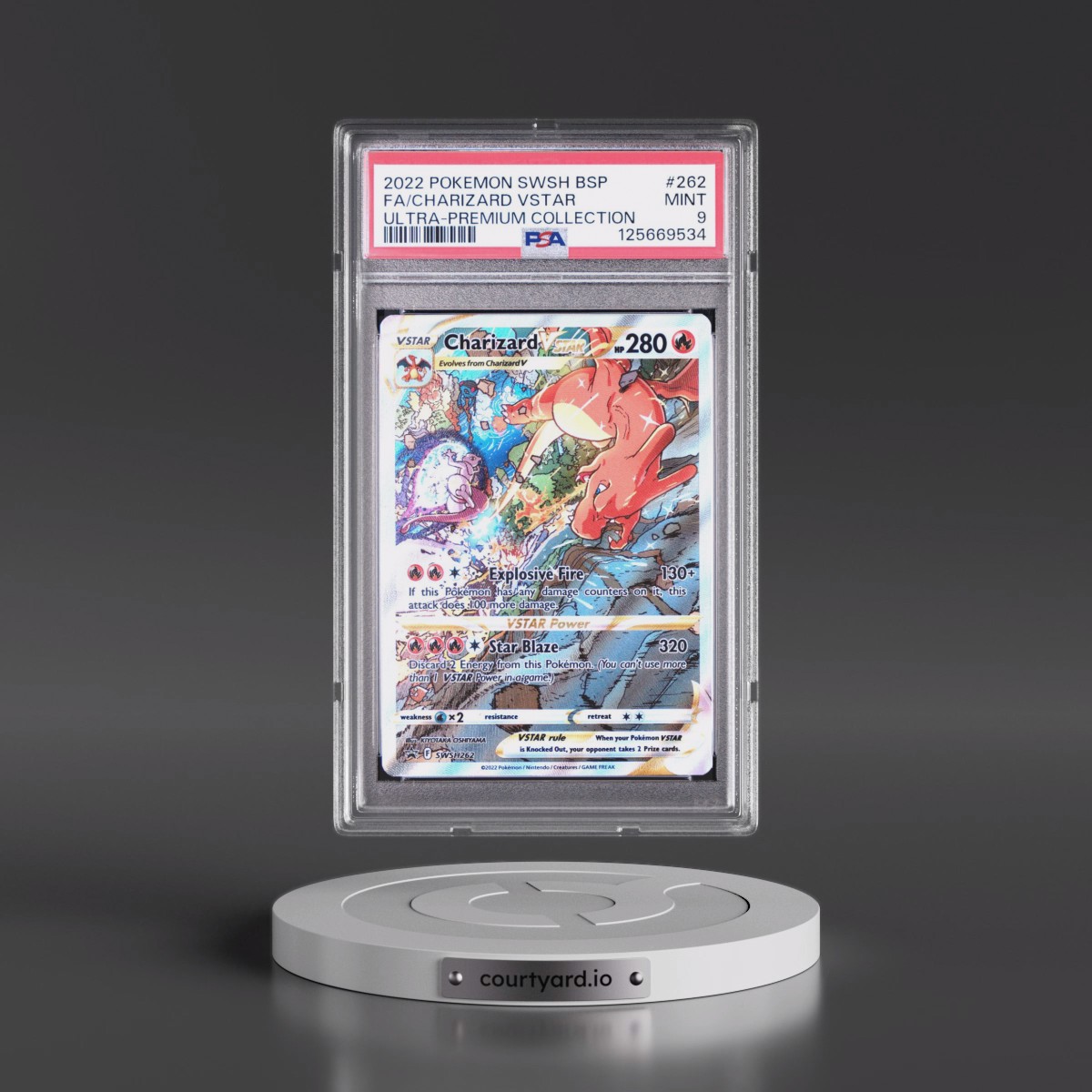 2022 Pokémon Swsh Black Star Promo #262 Charizard Vstar - Full Art Sword & Shield Ultra-Premium Collection-Charizard (PSA 9 MINT)