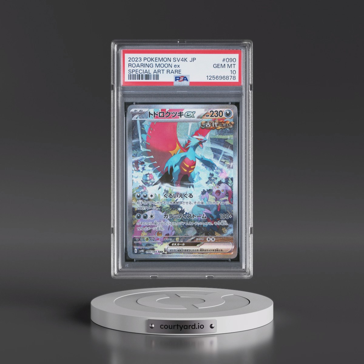 2023 Pokémon Sv4k-Ancient Roar #090 Roaring Moon EX - Holo Special Art Rare (PSA 10 GEM MINT)