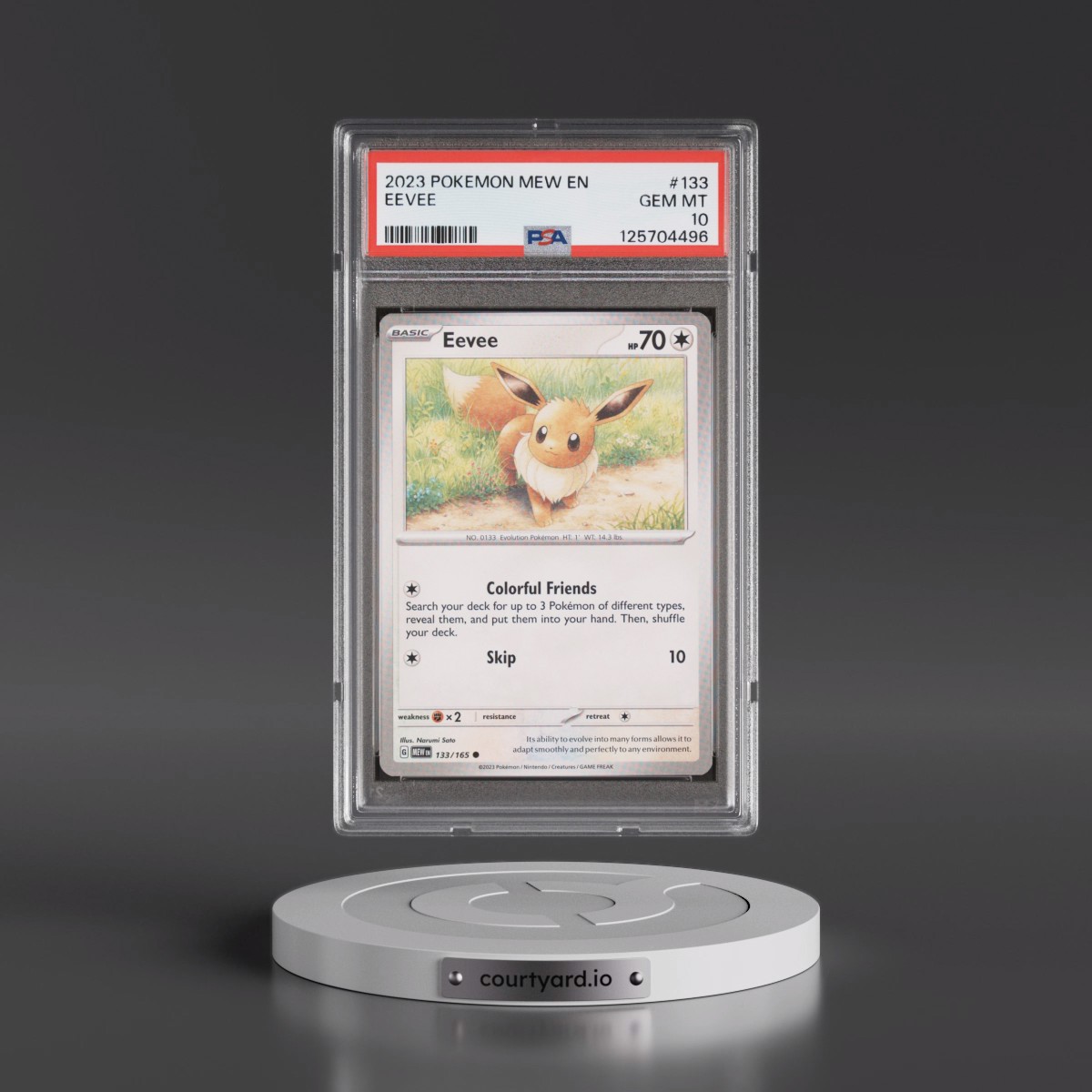 2023 Pokémon Mew EN-151 #133 Eevee (PSA 10 GEM MINT)