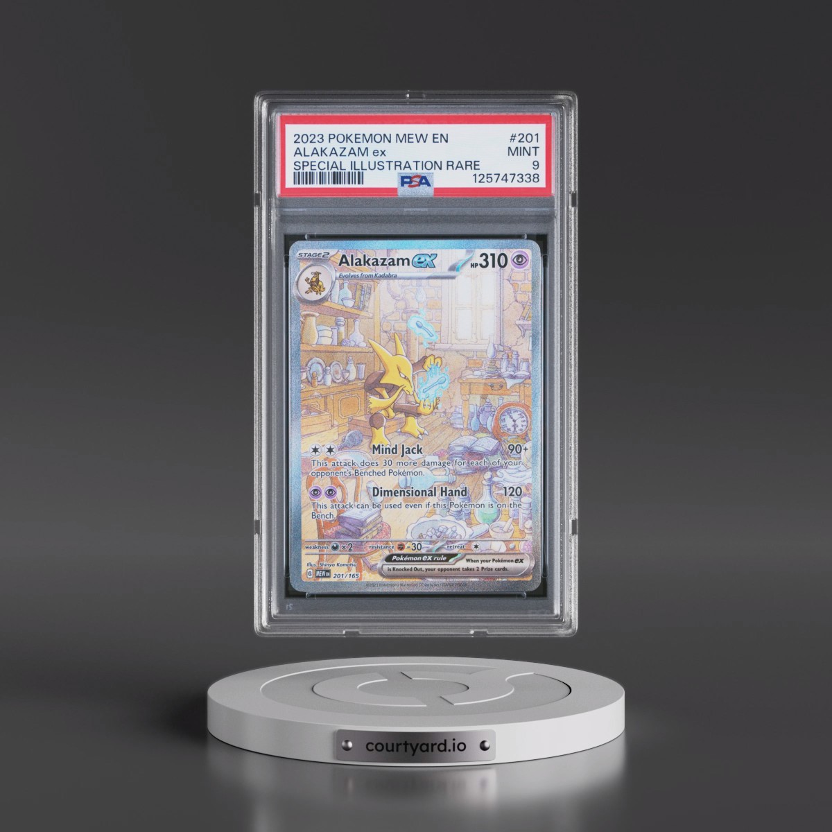 2023 Pokémon Mew EN-151 #201 Alakazam EX - Holo Special Illustration Rare (PSA 9 MINT)