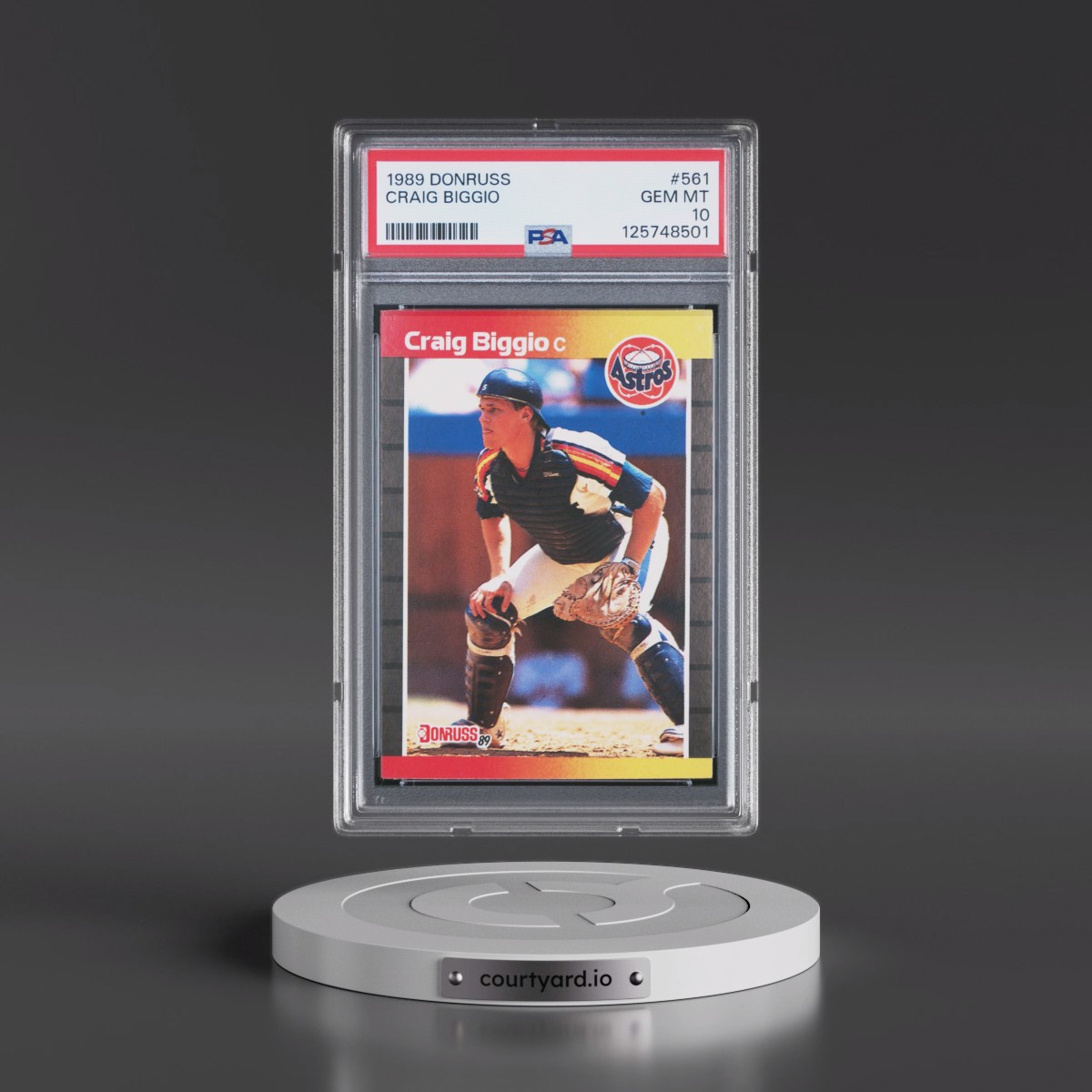 1989 Donruss #561 Craig Biggio (PSA 10 GEM MINT)