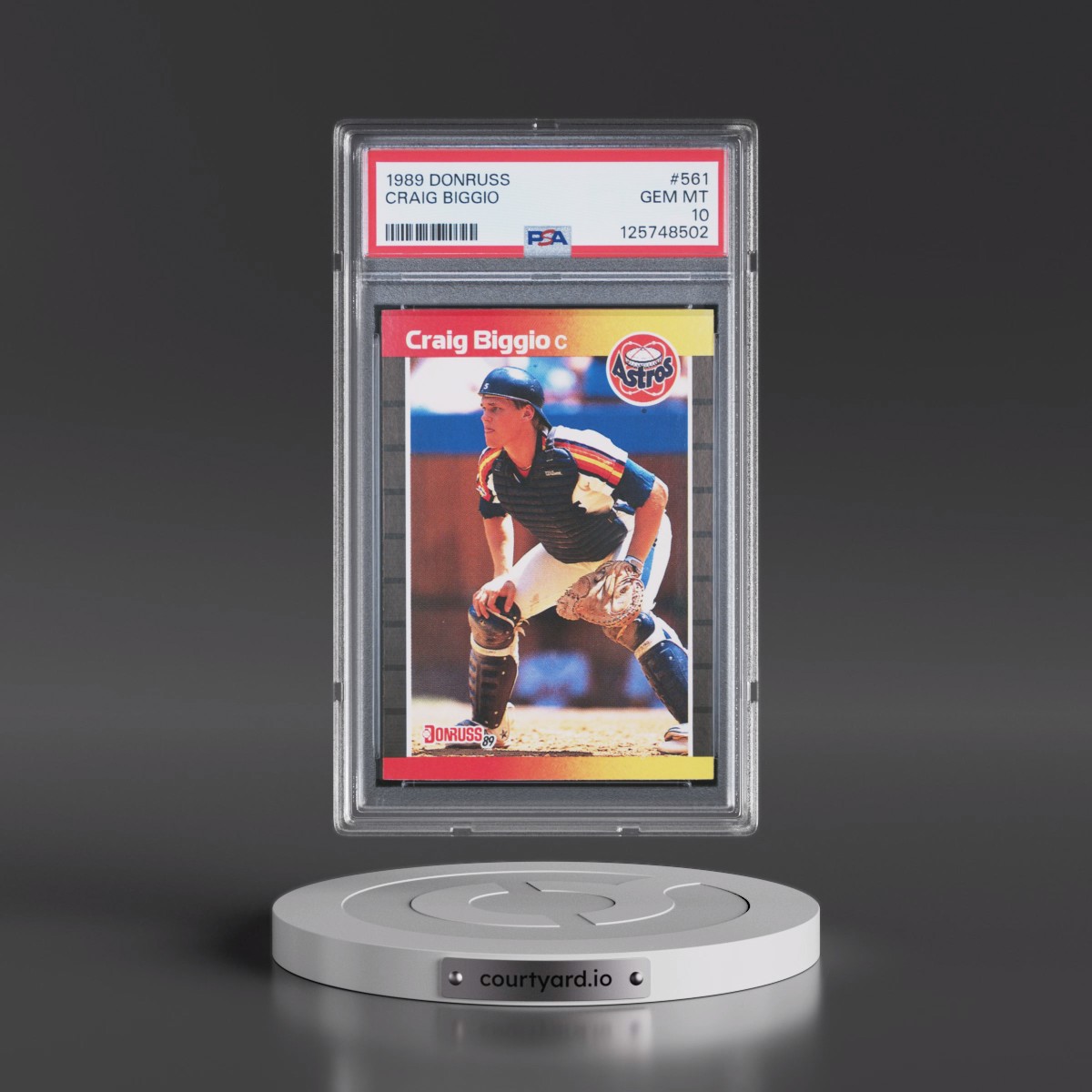 1989 Donruss #561 Craig Biggio (PSA 10 GEM MINT)