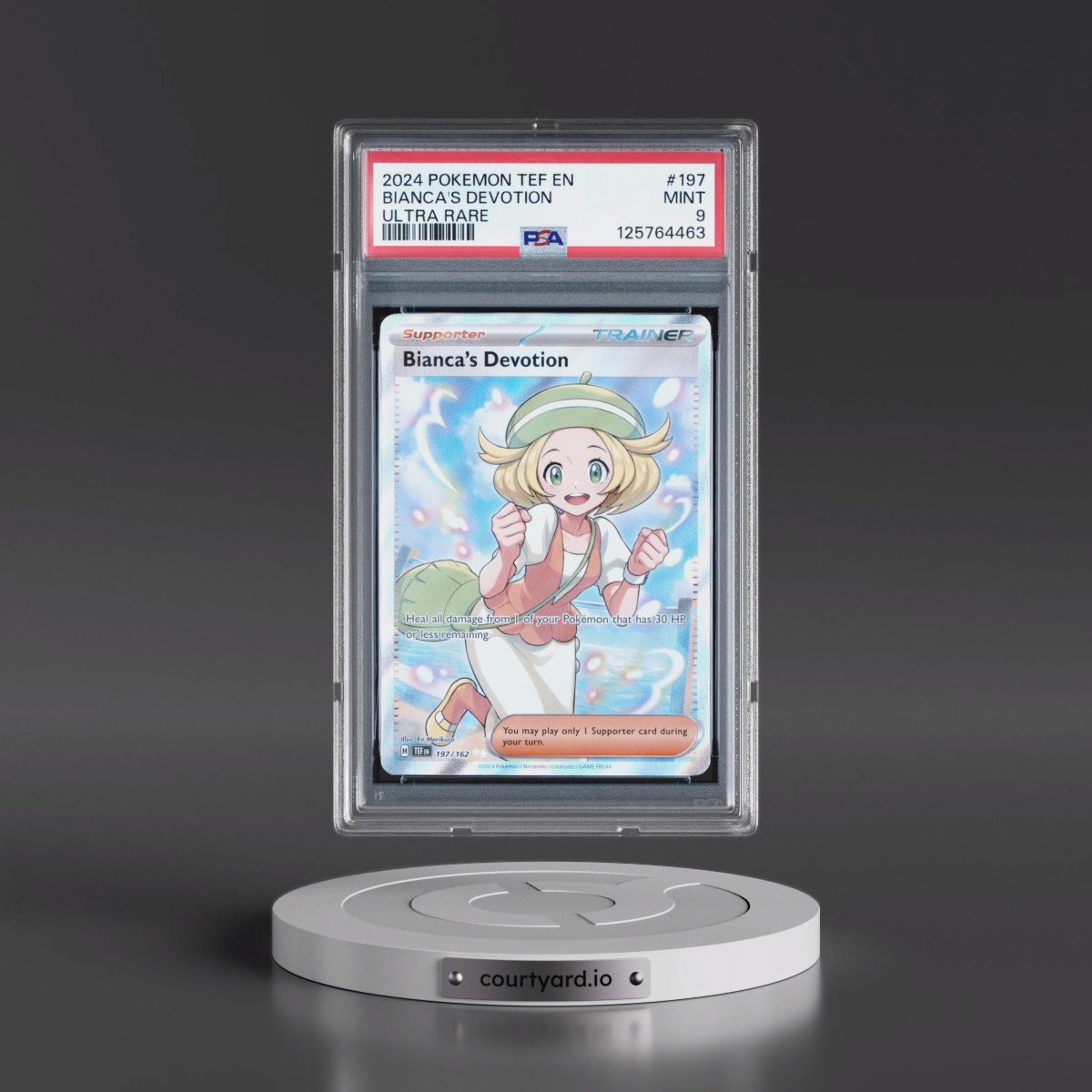 2024 Pokémon Tef EN-Temporal Forces #197 Bianca's Devotion - Ultra Rare (PSA 9 MINT)