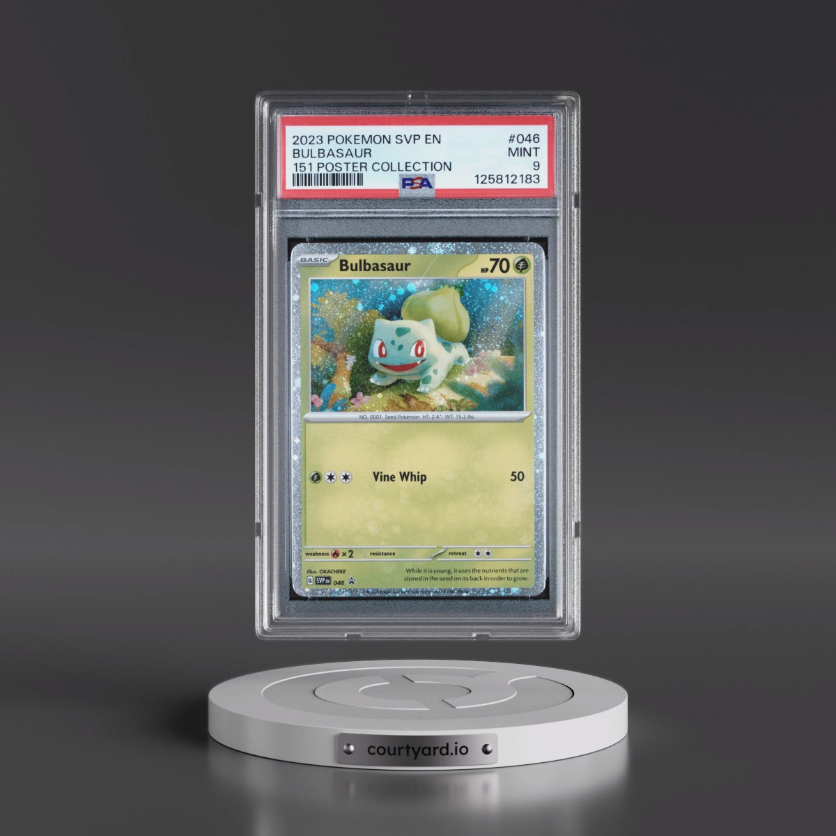 2023 Pokémon Svp EN-SV Black Star Promo #046 Bulbasaur - 151 Poster Collection (PSA 9 MINT)