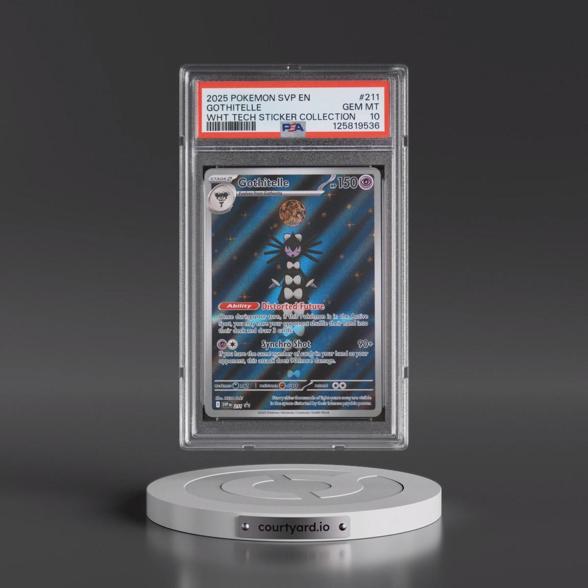 2025 Pokémon Svp EN-SV Black Star Promo #211 Gothitelle - White Flare Tech Sticker Collection (PSA 10 GEM MINT)