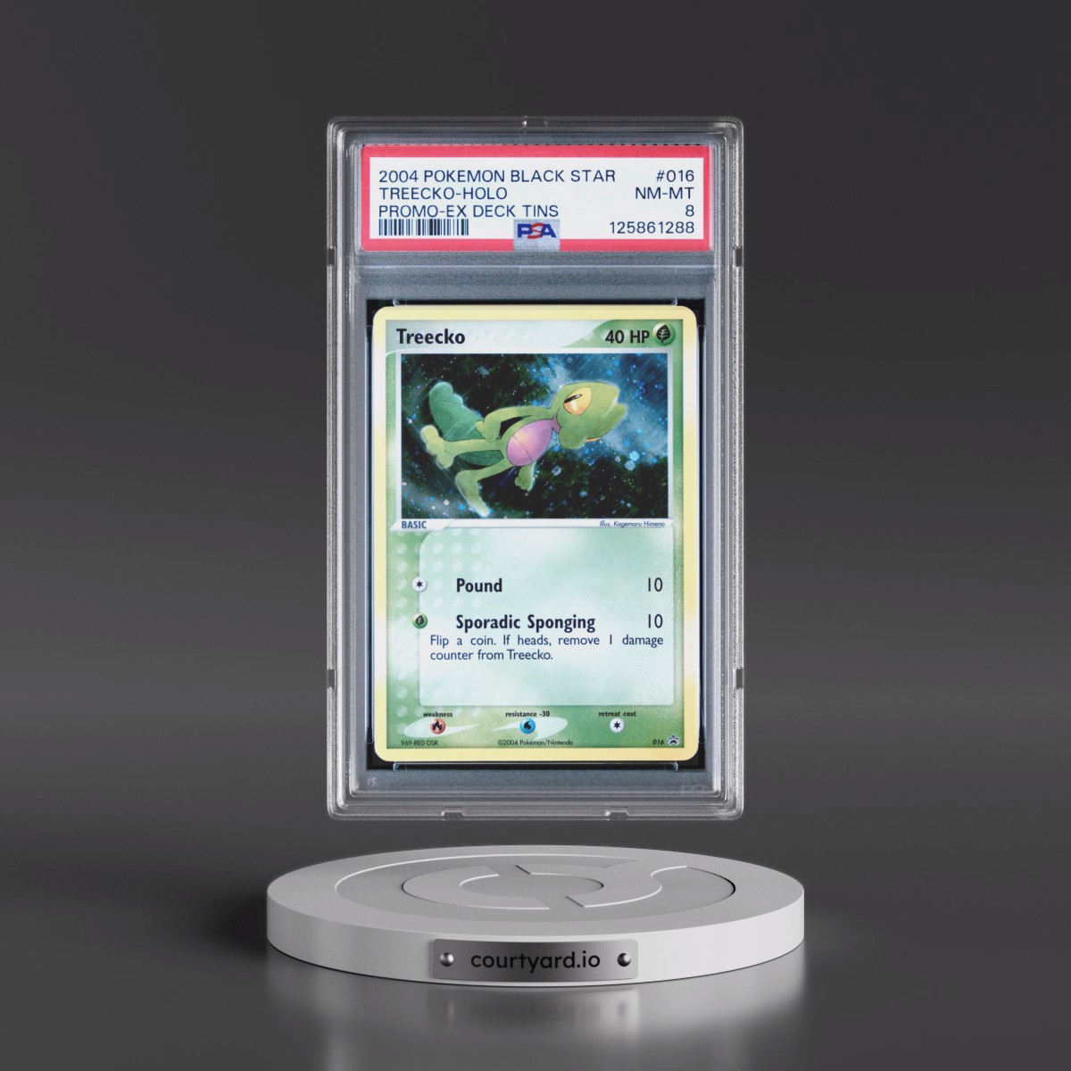 2004 Pokémon Black Star Promo #016 Treecko - Holo EX Deck Tins (PSA 8 NM-MT)