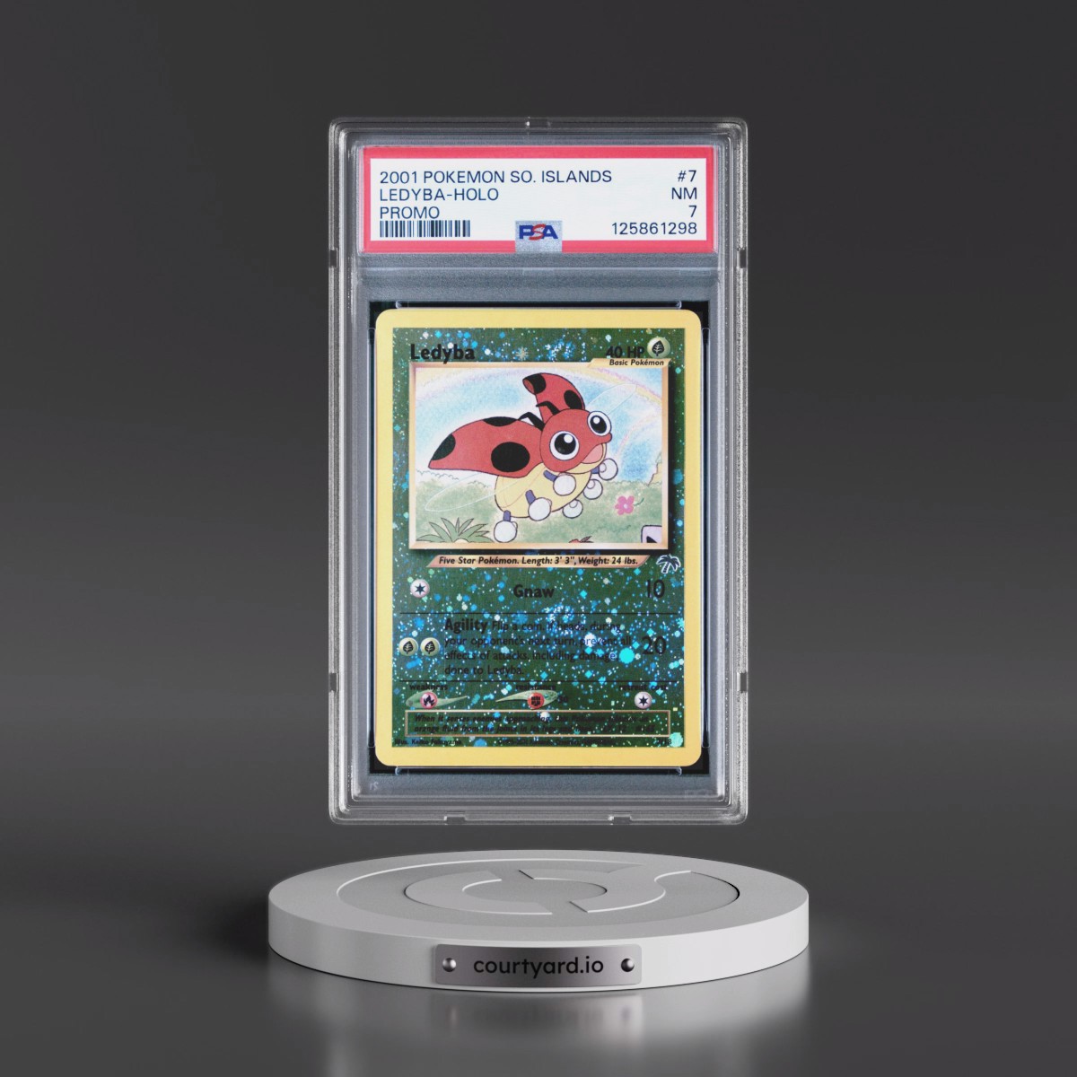 2001 Pokémon Southern Islands Promo #7 Ledyba - Holo (PSA 7 NM)