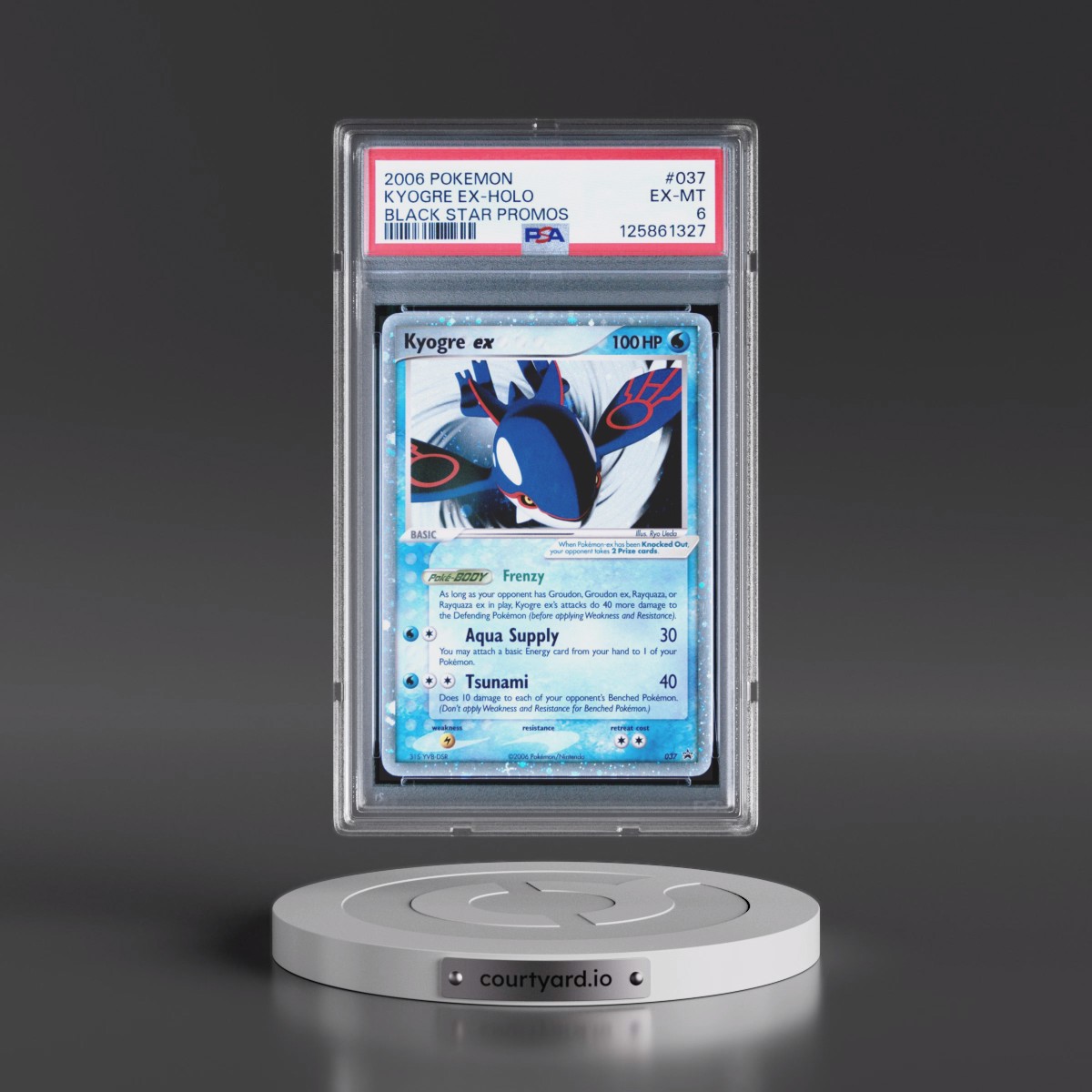 2006 Pokémon Black Star Promos #037 Kyogre EX - Holo Holo (PSA 6 EX-MT)