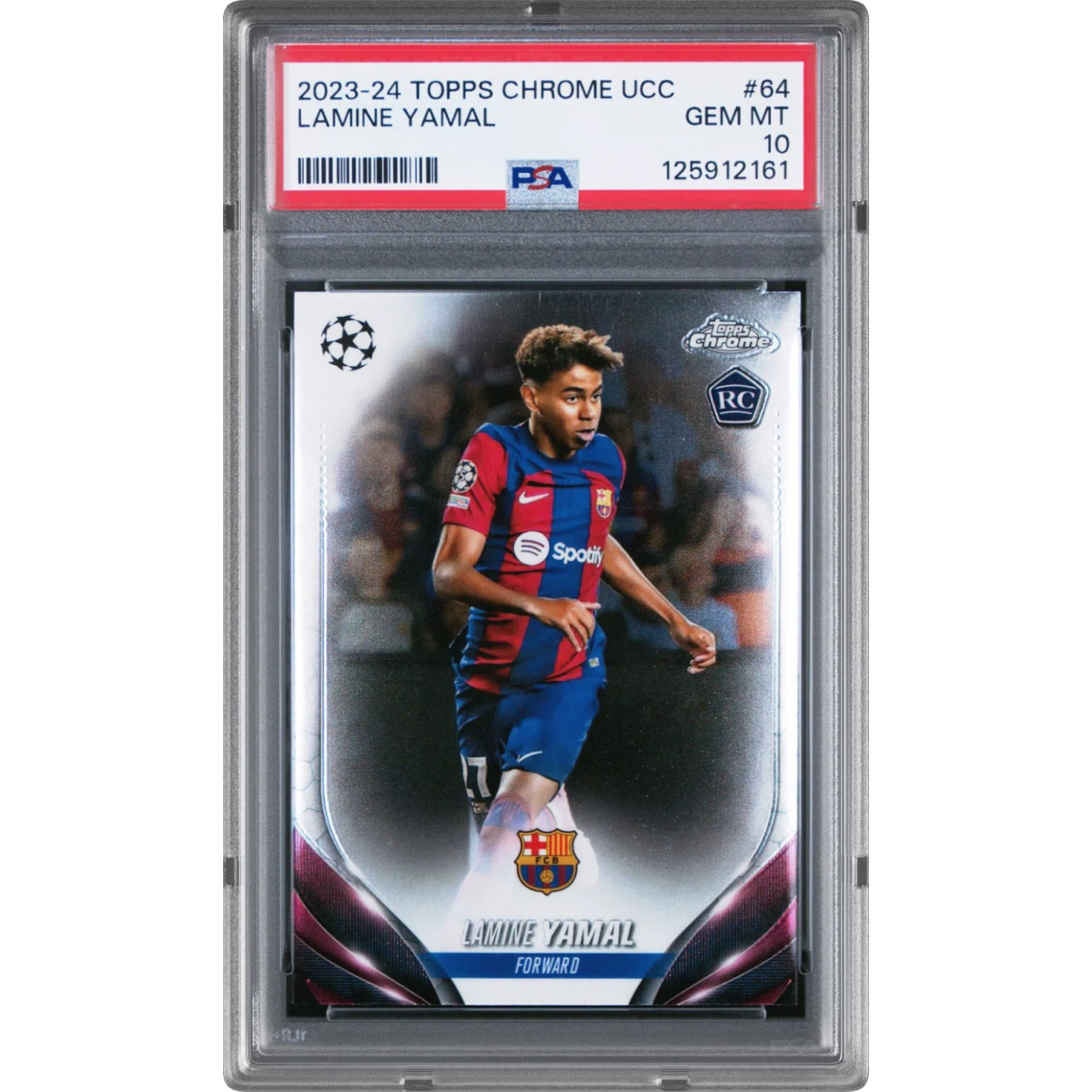 2023-24 Topps Chrome UEFA Club Competitions #64 Lamine Yamal (PSA 10 GEM MINT)
