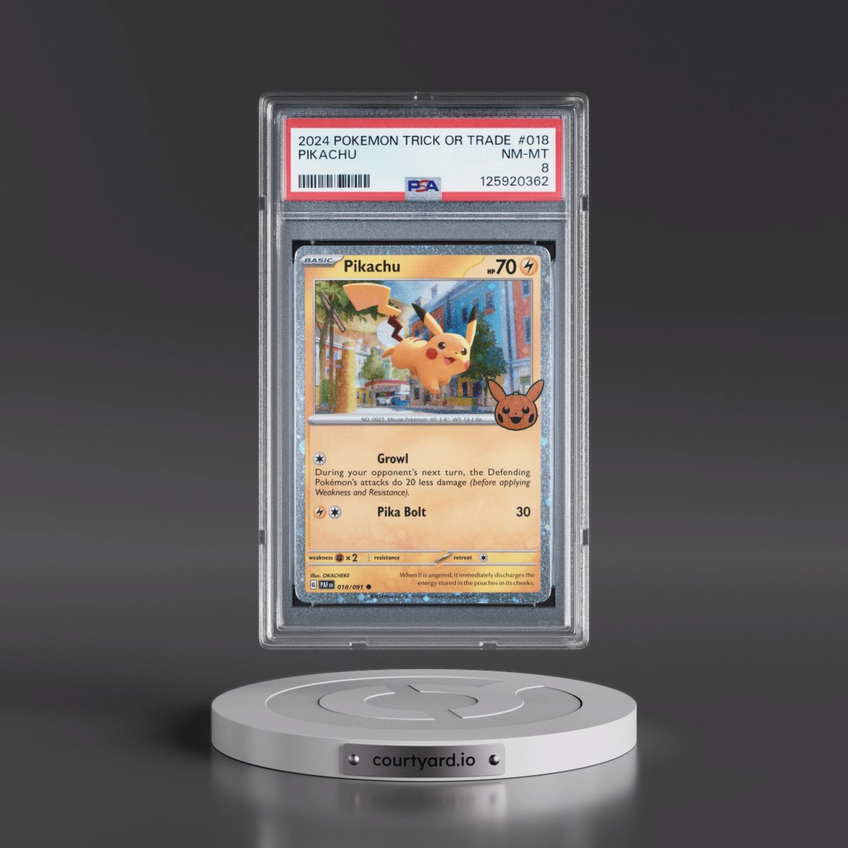 2024 Pokémon Trick or Trade #018 Pikachu (PSA 8 NM-MT)