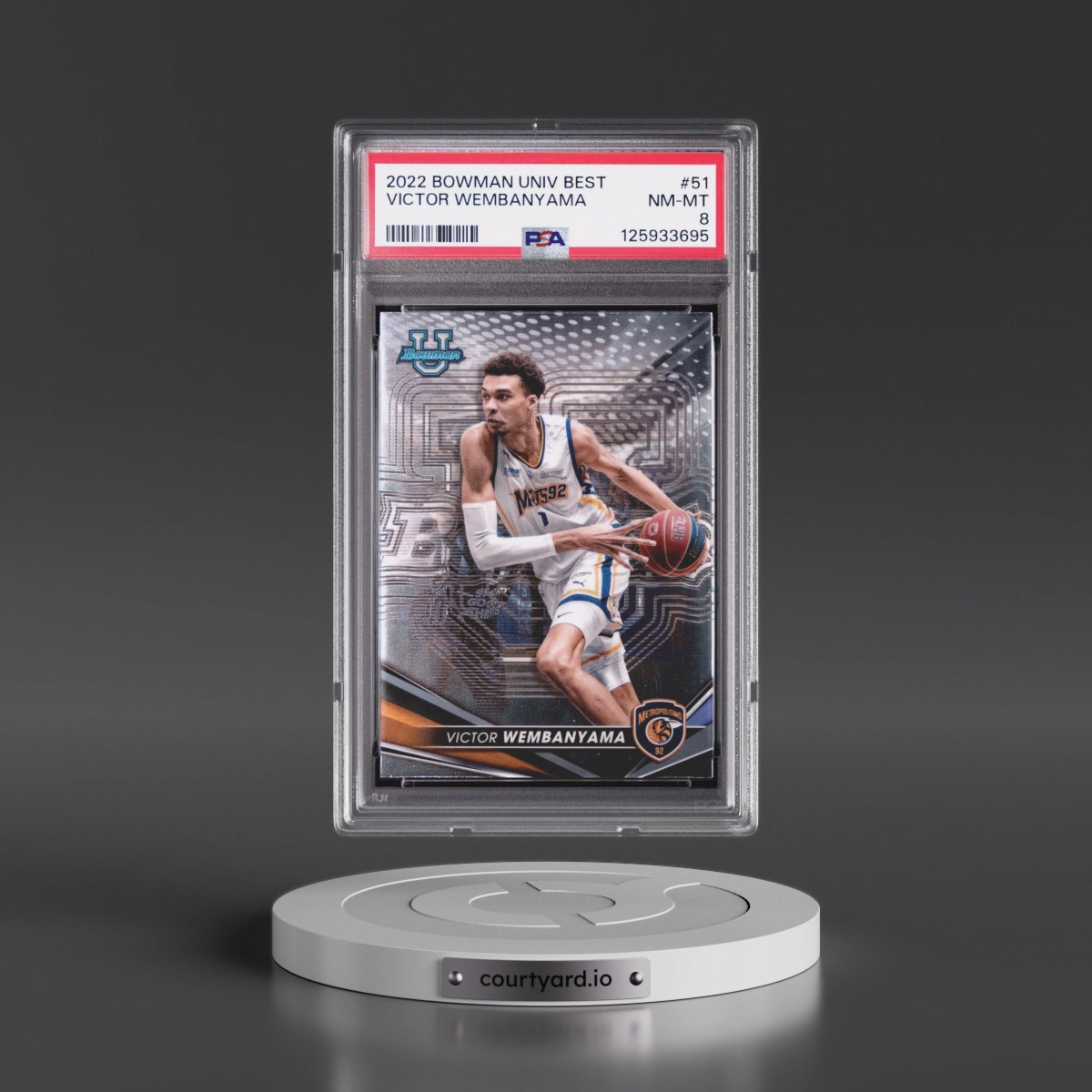2022 Bowman University Best #51 Victor Wembanyama (PSA 8 NM-MT)