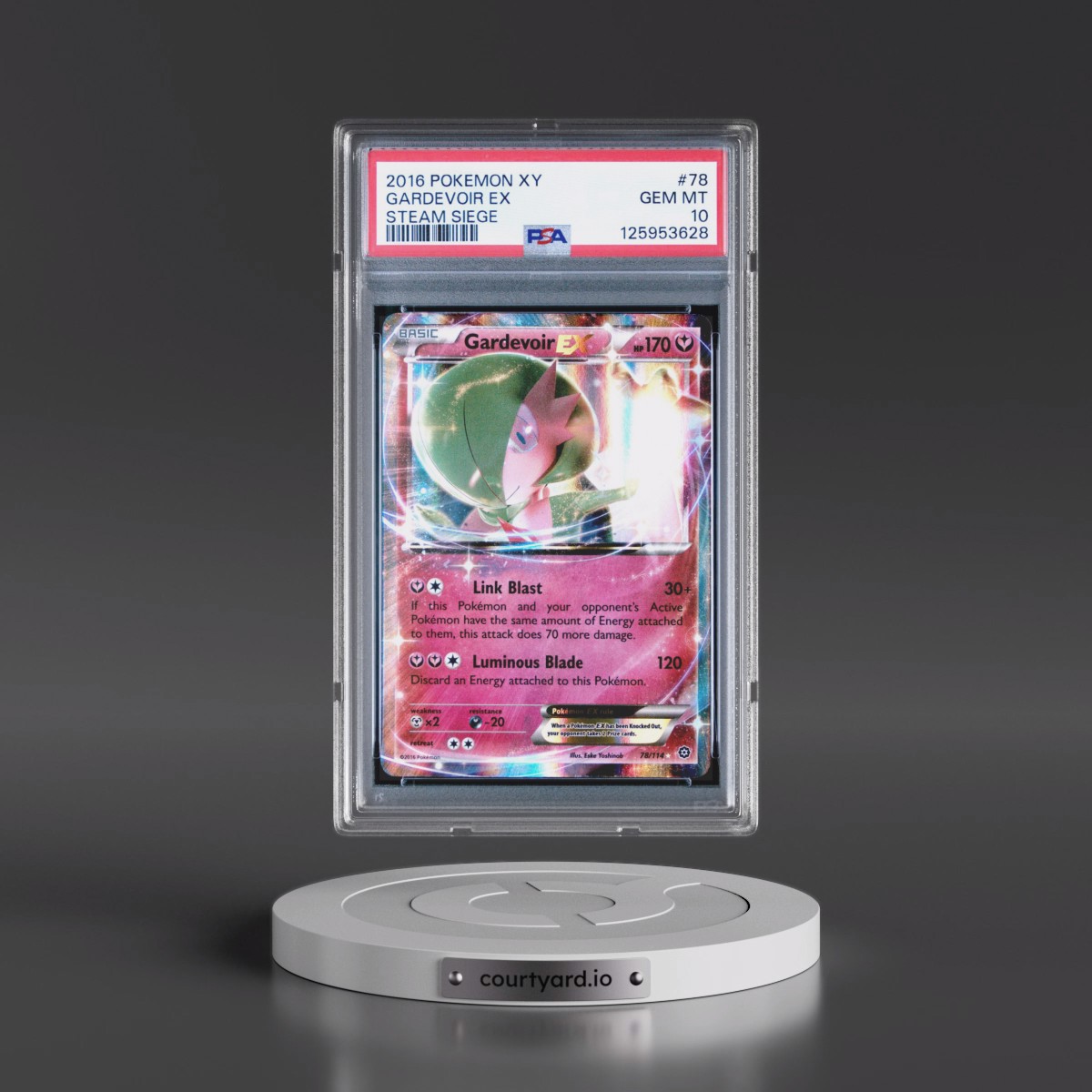 2016 Pokémon XY Steam Siege #78 Gardevoir EX - Holo (PSA 10 GEM MINT)