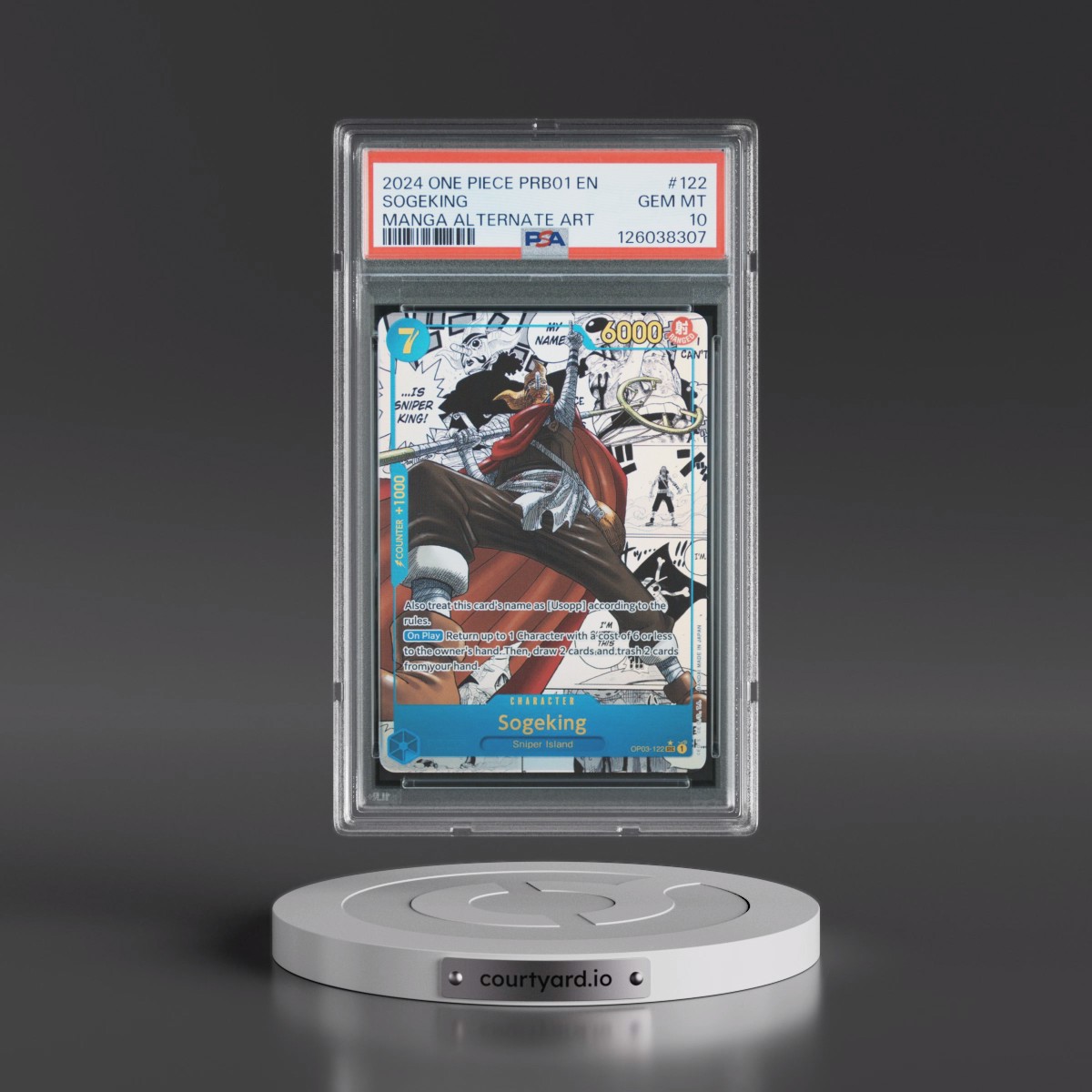 2024 One Piece PRB01-Premium Booster -One Piece Card the Best #122 Sogeking - Manga Alternate Art (PSA 10 GEM MINT)