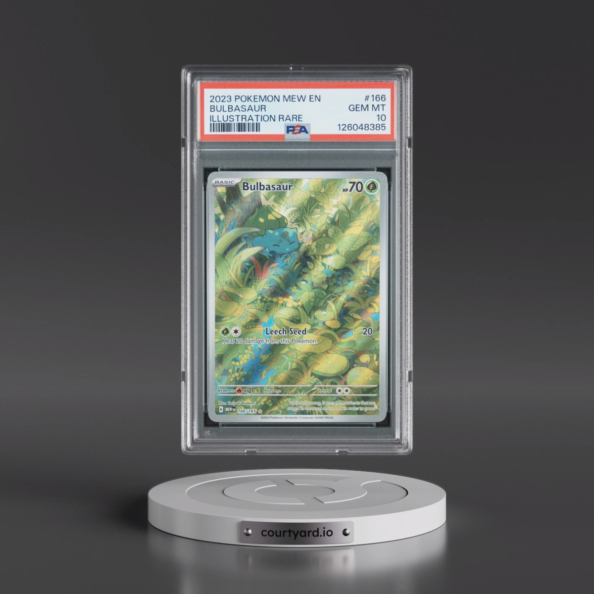 2023 Pokémon Mew EN-151 #166 Bulbasaur - Illustration Rare (PSA 10 GEM MINT)