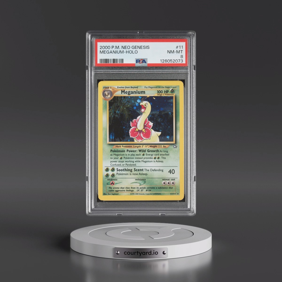 2000 Pokémon Neo Genesis #11 Meganium - Holo (PSA 8 NM-MT)