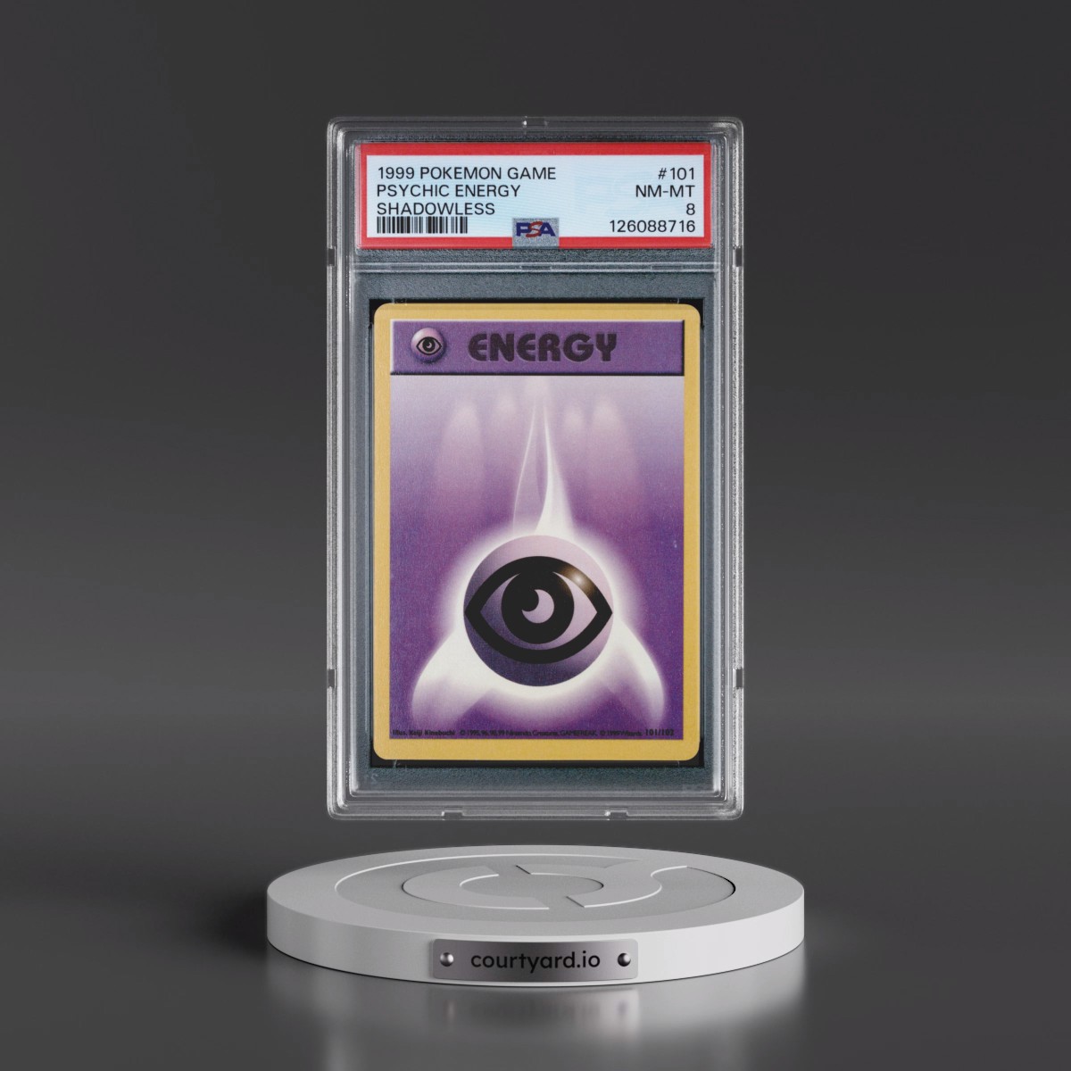 1999 Pokémon Game #101 Psychic Energy - Shadowless (PSA 8 NM-MT)