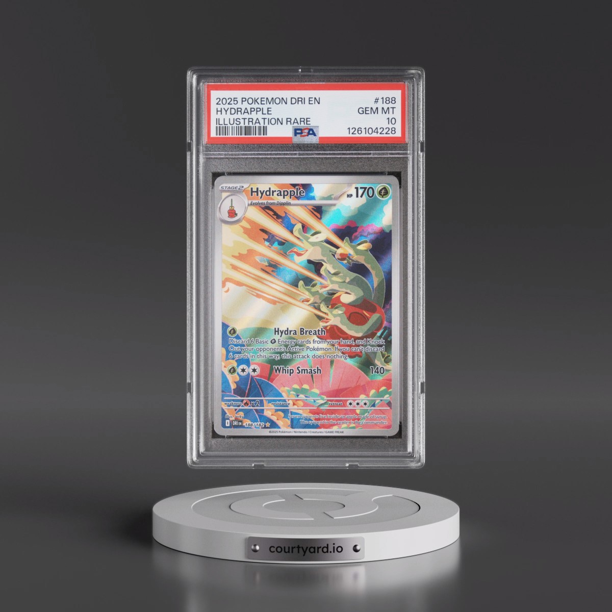 2025 Pokémon Dri EN-Destined Rivals #188 Hydrapple - Illustration Rare (PSA 10 GEM MINT)