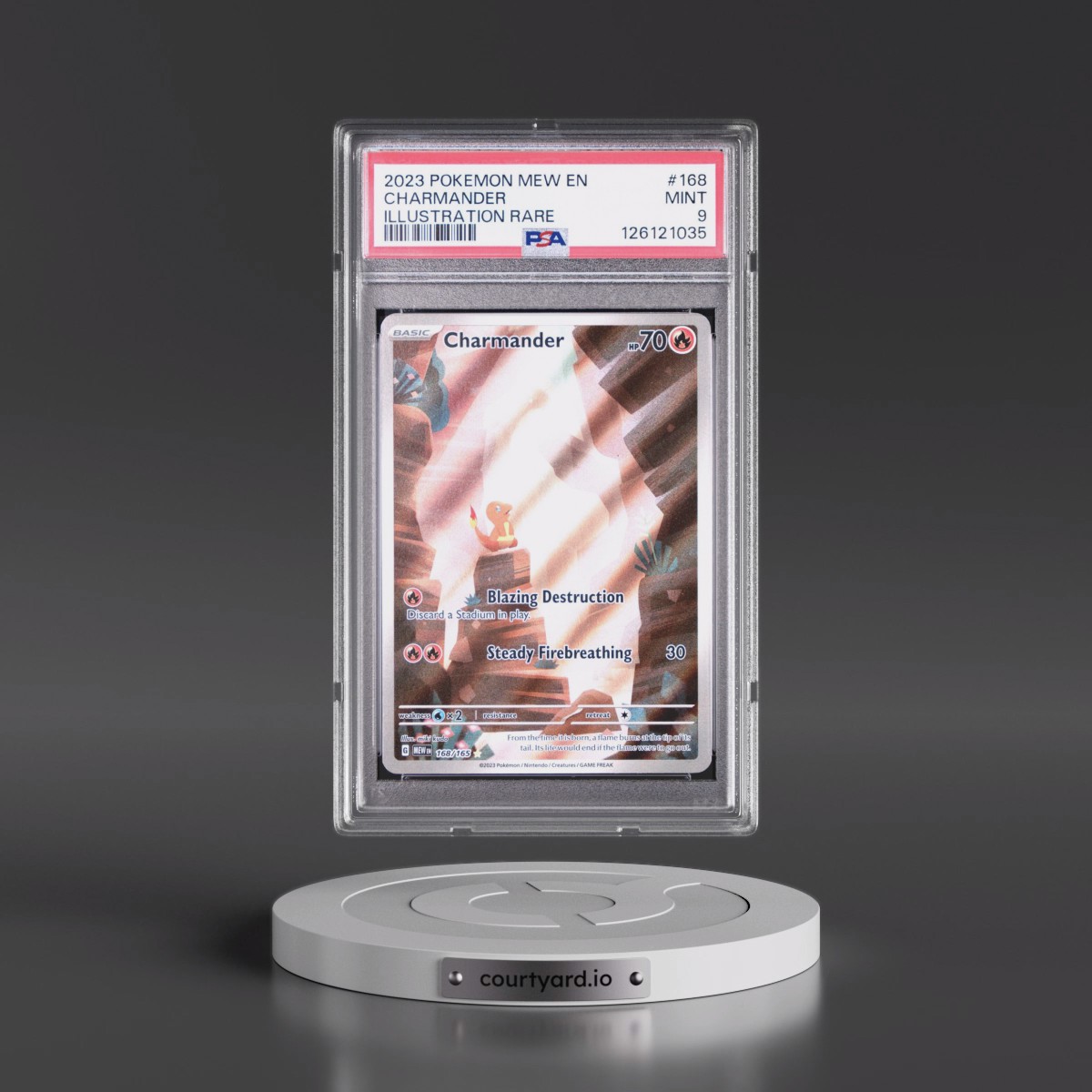 2023 Pokémon Mew EN-151 #168 Charmander - Illustration Rare (PSA 9 MINT)