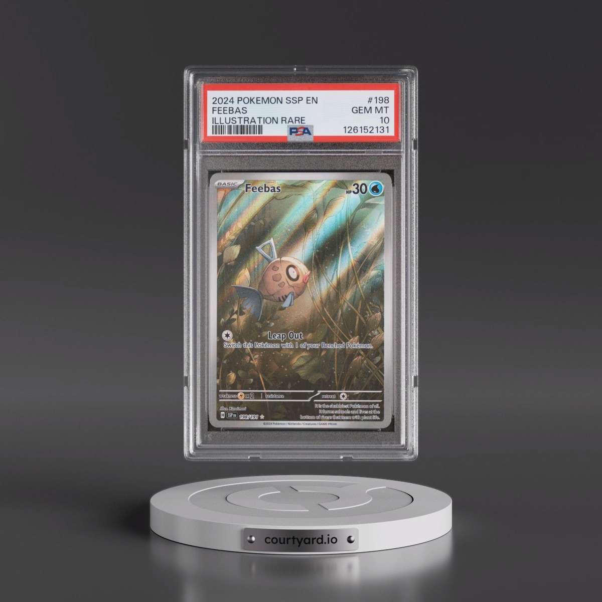 2024 Pokémon Ssp EN-Surging Sparks #198 Feebas - Illustration Rare (PSA 10 GEM MINT)