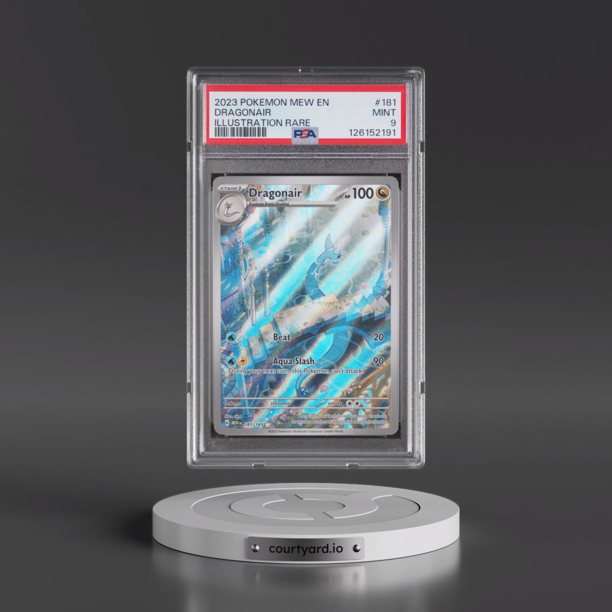 2023 Pokémon Mew EN-151 #181 Dragonair - Illustration Rare (PSA 9 MINT)
