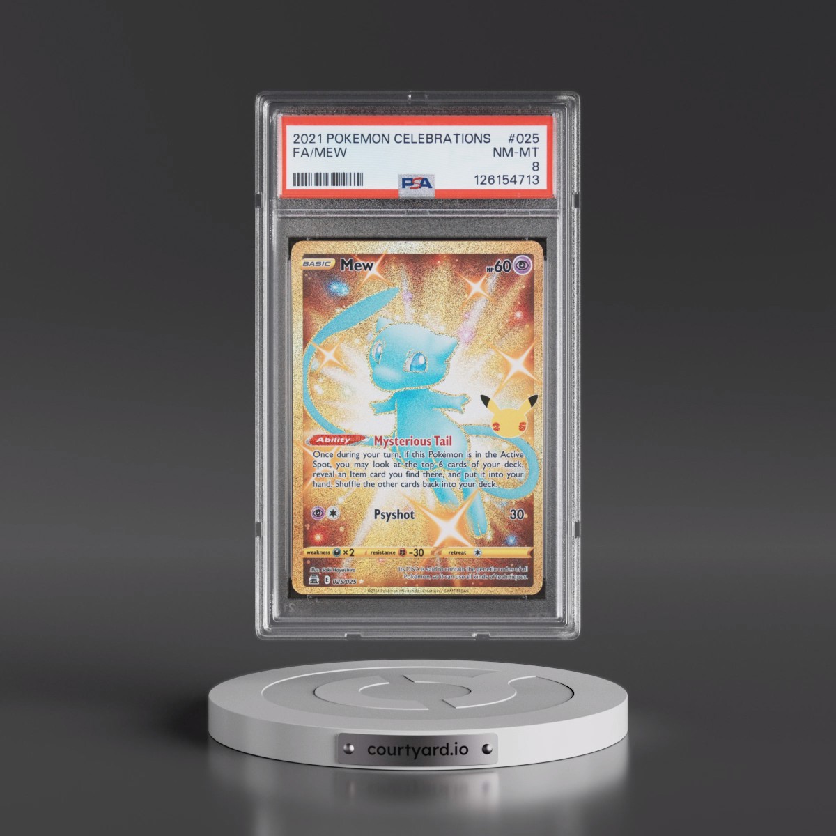 2021 Pokémon Celebrations #025 Mew - Full Art (PSA 8 NM-MT)