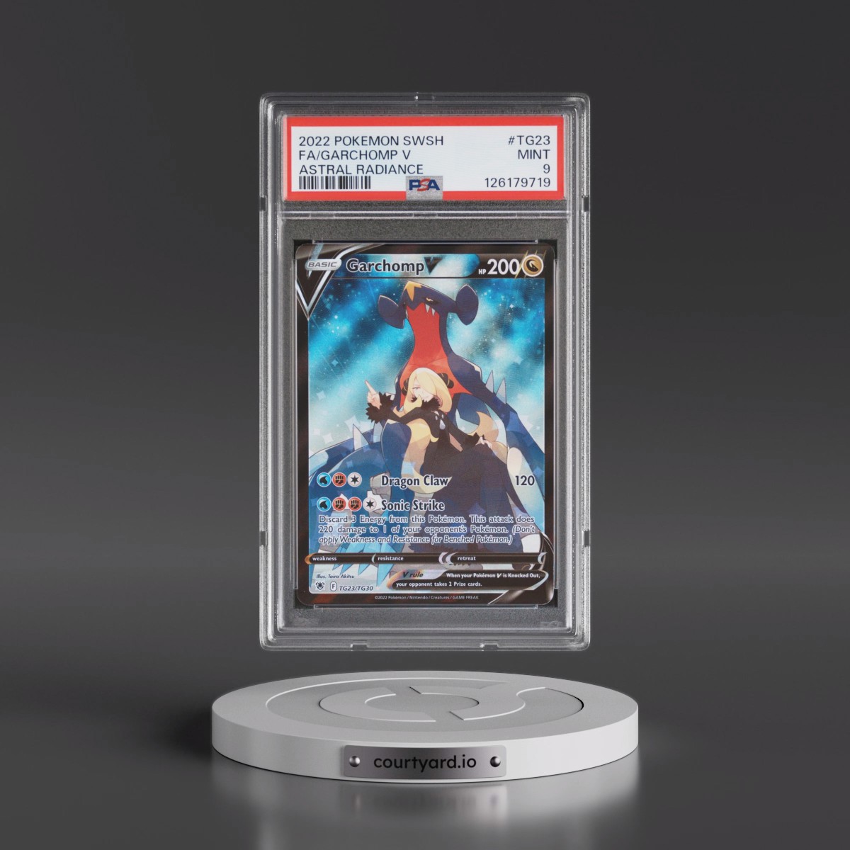 2022 Pokémon Sword & Shield Astral Radiance #TG23 Garchomp V - Holo Full Art (PSA 9 MINT)