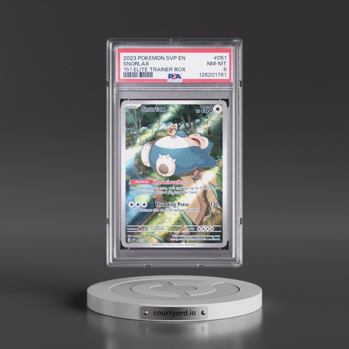 2023 Pokémon Svp EN-SV Black Star Promo #051 Snorlax - 151 Elite Trainer Box (PSA 8 NM-MT)