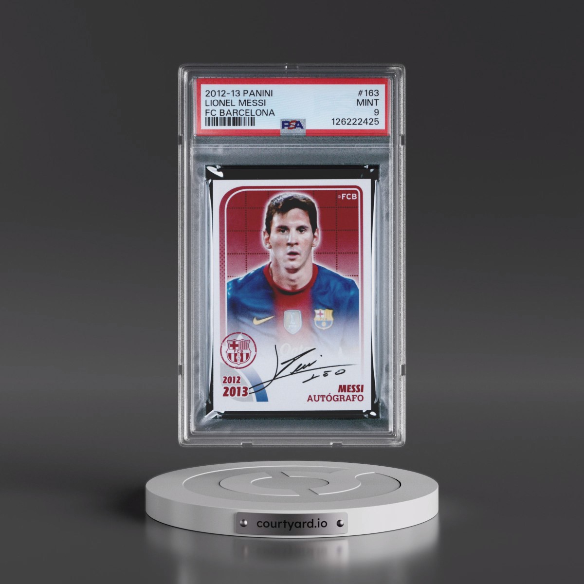 2012 Panini FC Barcelona #163 Lionel Messi (PSA 9 MINT)