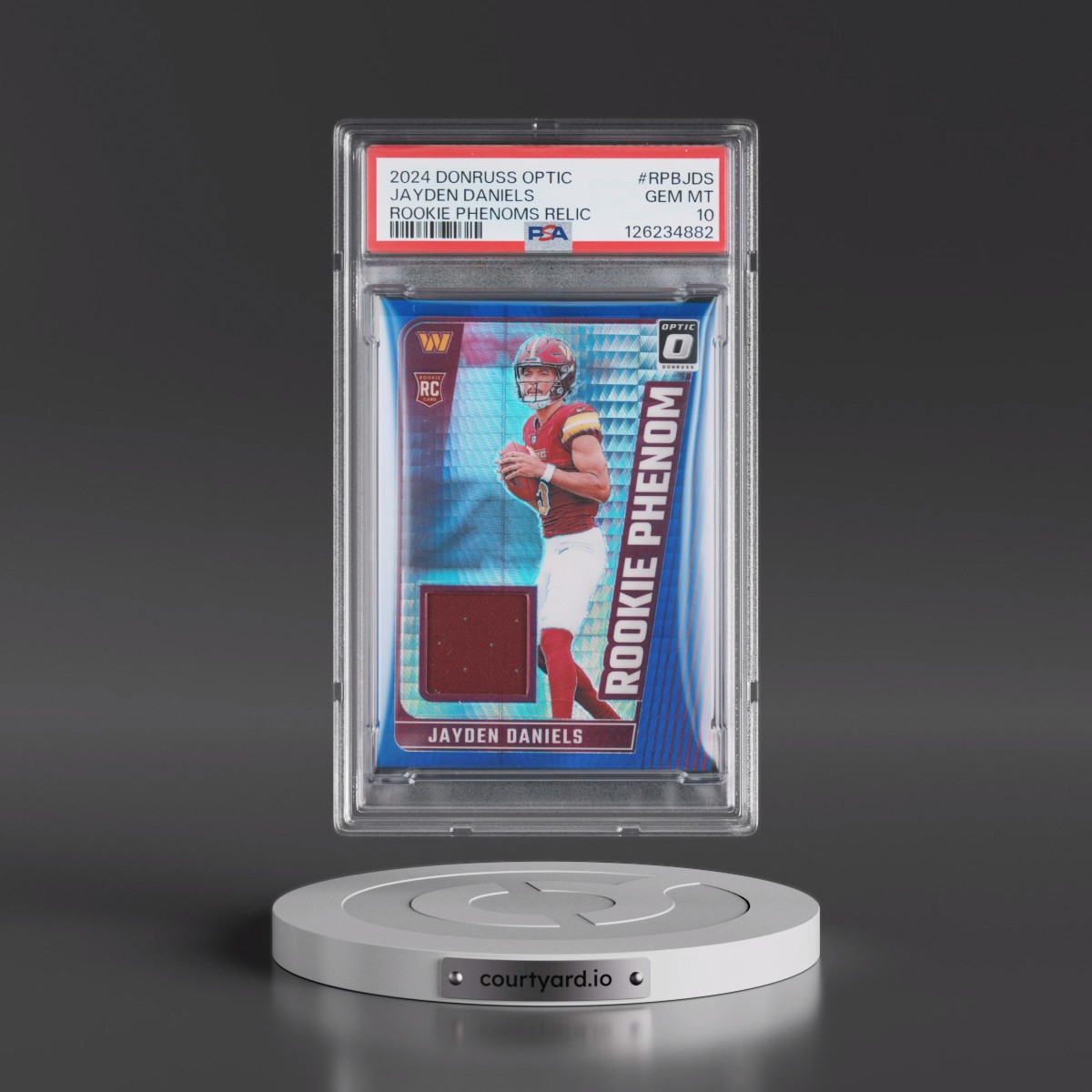 2024 Panini Donruss Optic Rookie Phenoms Relics #RPBJDS Jayden Daniels (PSA 10 GEM MINT)