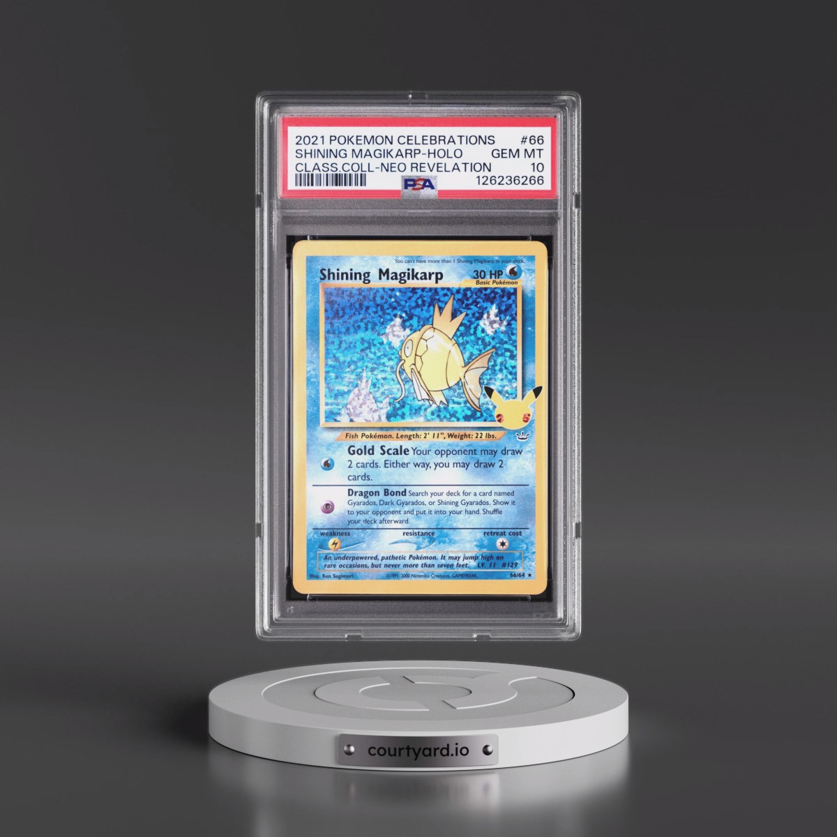 2021 Pokémon Celebrations Classic Collection #66 Shining Magikarp - Holo Holo (PSA 10 GEM MINT)
