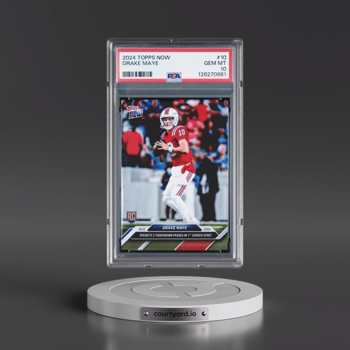 2024 Topps Now #10 Drake Maye (PSA 10 GEM MINT)