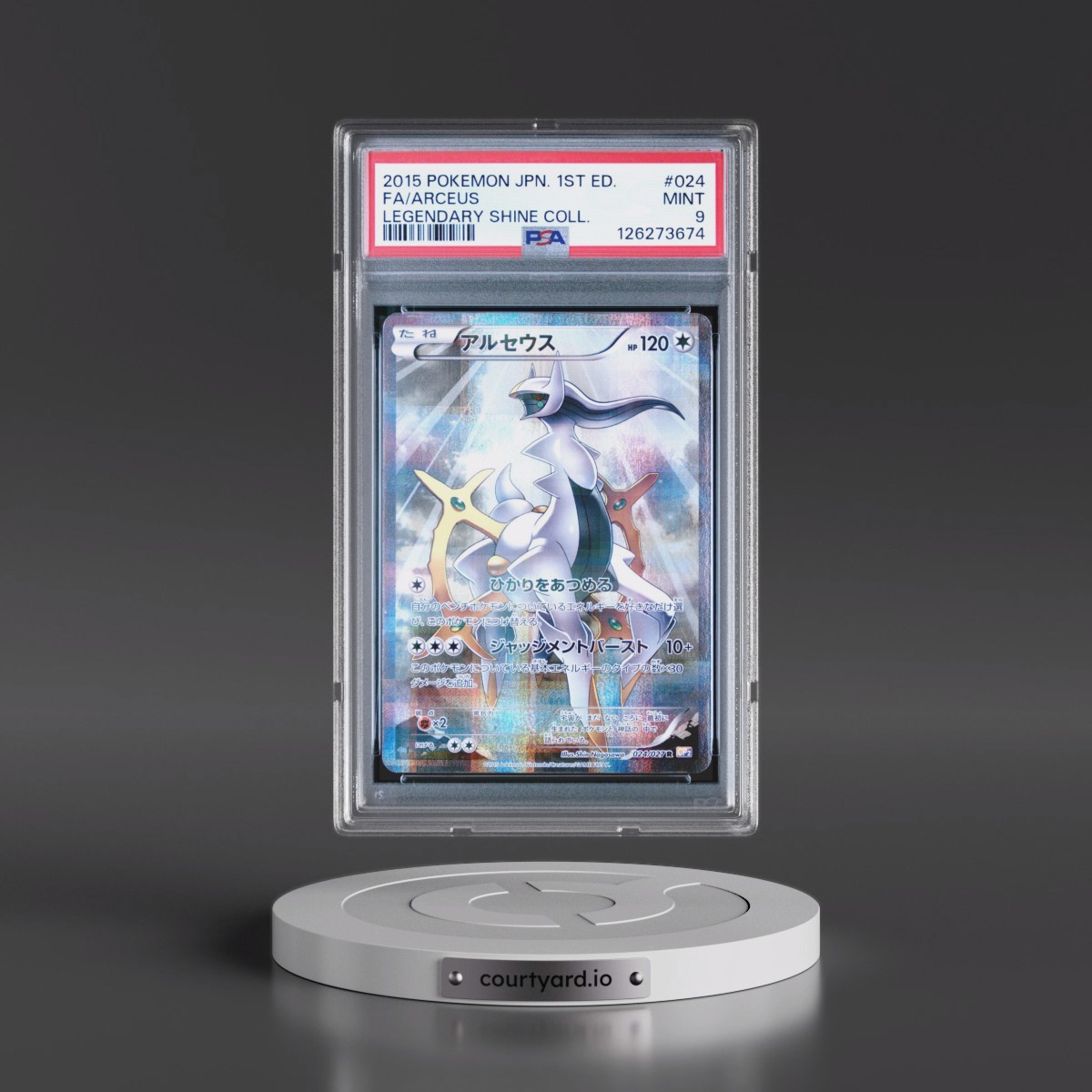 2015 Pokémon Legendary Shine Collection #024 Arceus - 1st Edition Full Art (PSA 9 MINT)