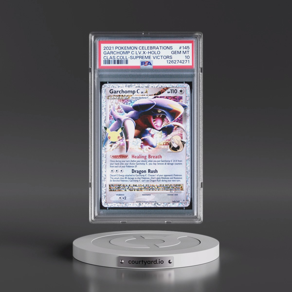 2021 Pokémon Celebrations Classic Collection #145 Garchomp C LV.X - Holo (PSA 10 GEM MINT)