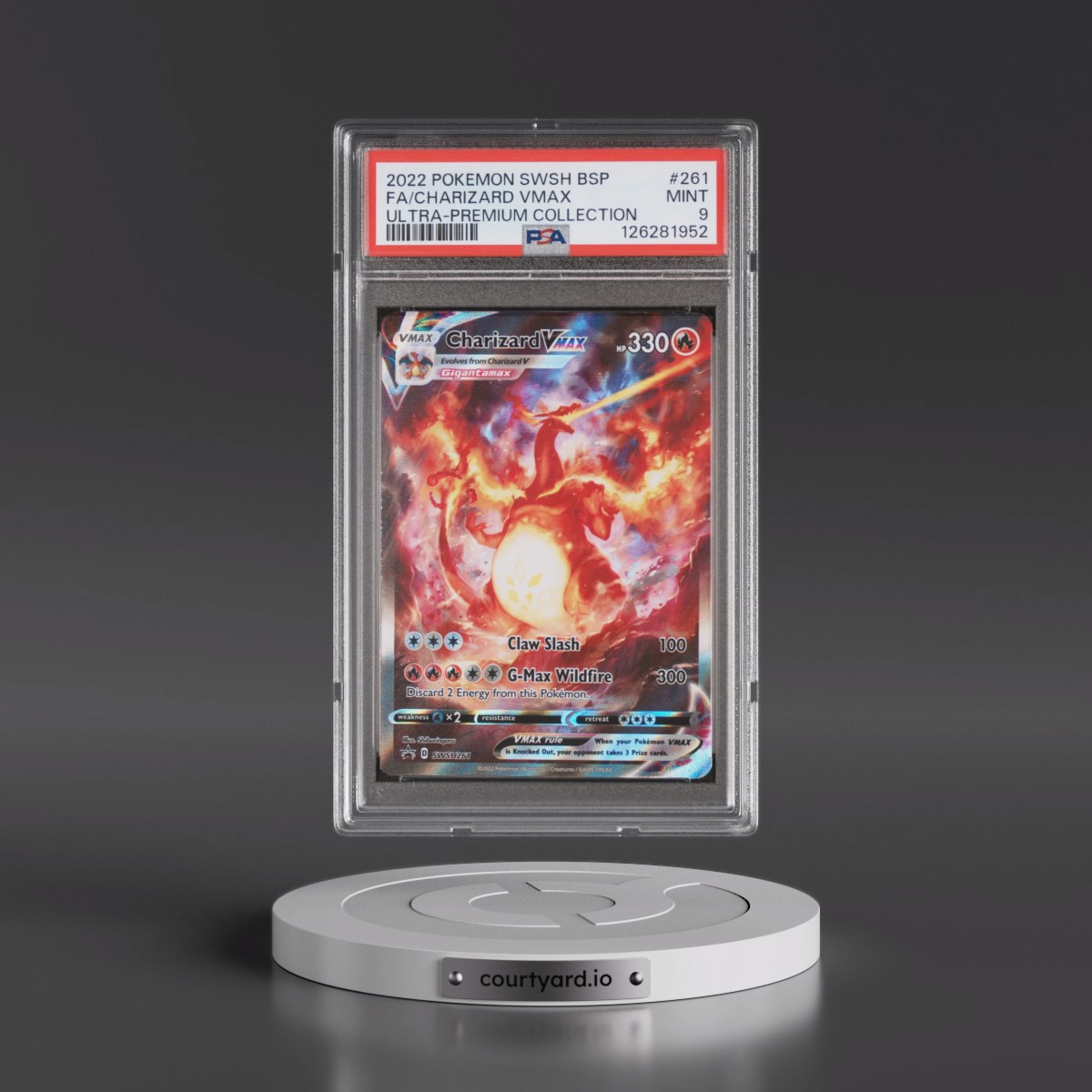 2022 Pokémon Swsh Black Star Promo #261 Charizard Vmax - Full Art Sword & Shield Ultra-Premium Collection-Charizard (PSA 9 MINT)