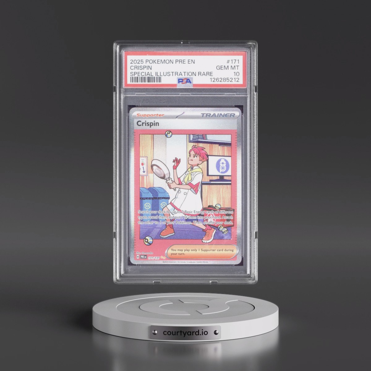 2025 Pokémon Pre EN-Prismatic Evolutions #171 Crispin - Special Illustration Rare (PSA 10 GEM MINT)
