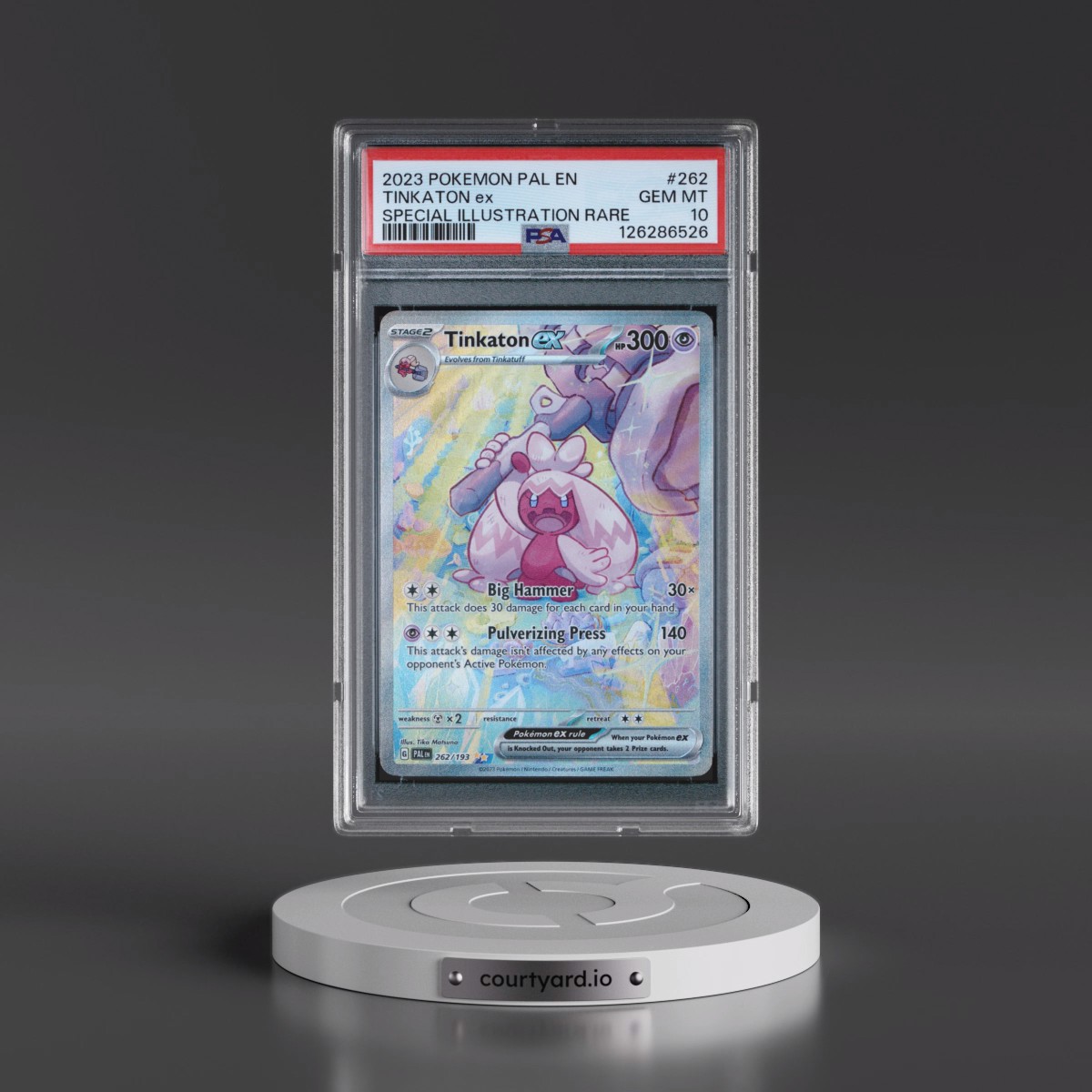 2023 Pokémon Pal EN-Paldea Evolved #262 Tinkaton EX - Holo Special Illustration Rare (PSA 10 GEM MINT)